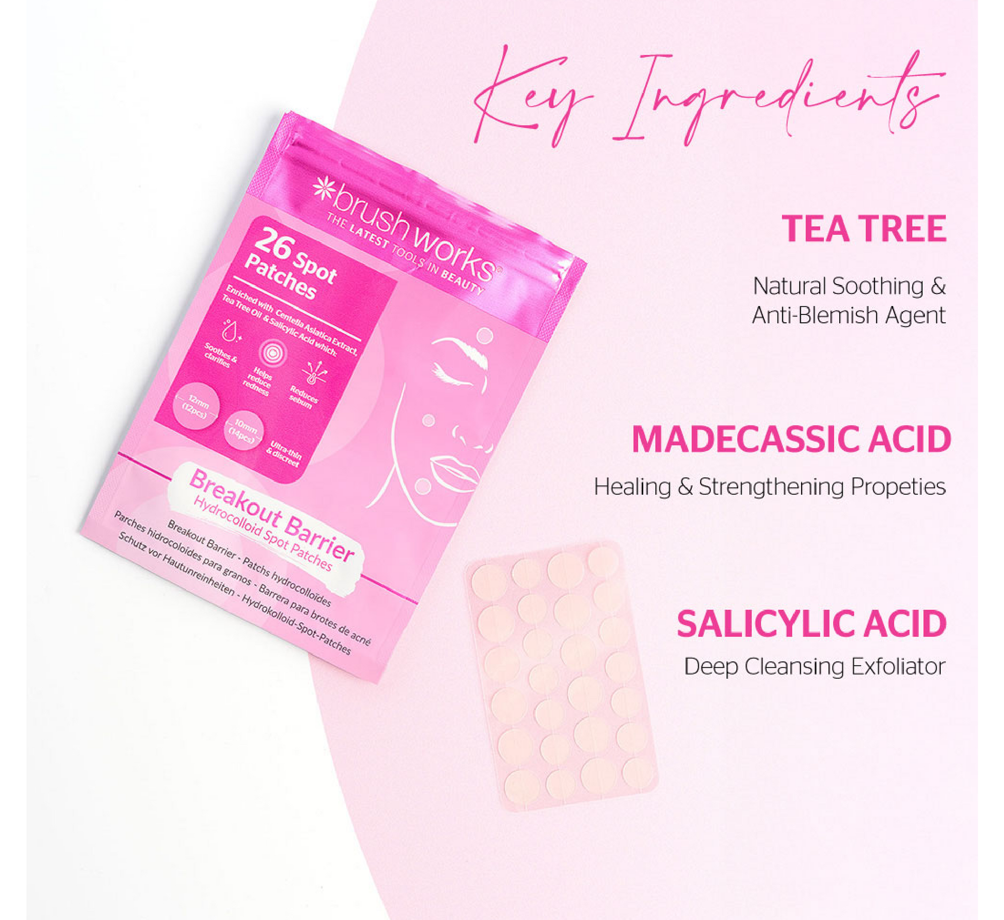 Brushworks Breakout Barrier Hydrocolloid Spot Patches *26pcs