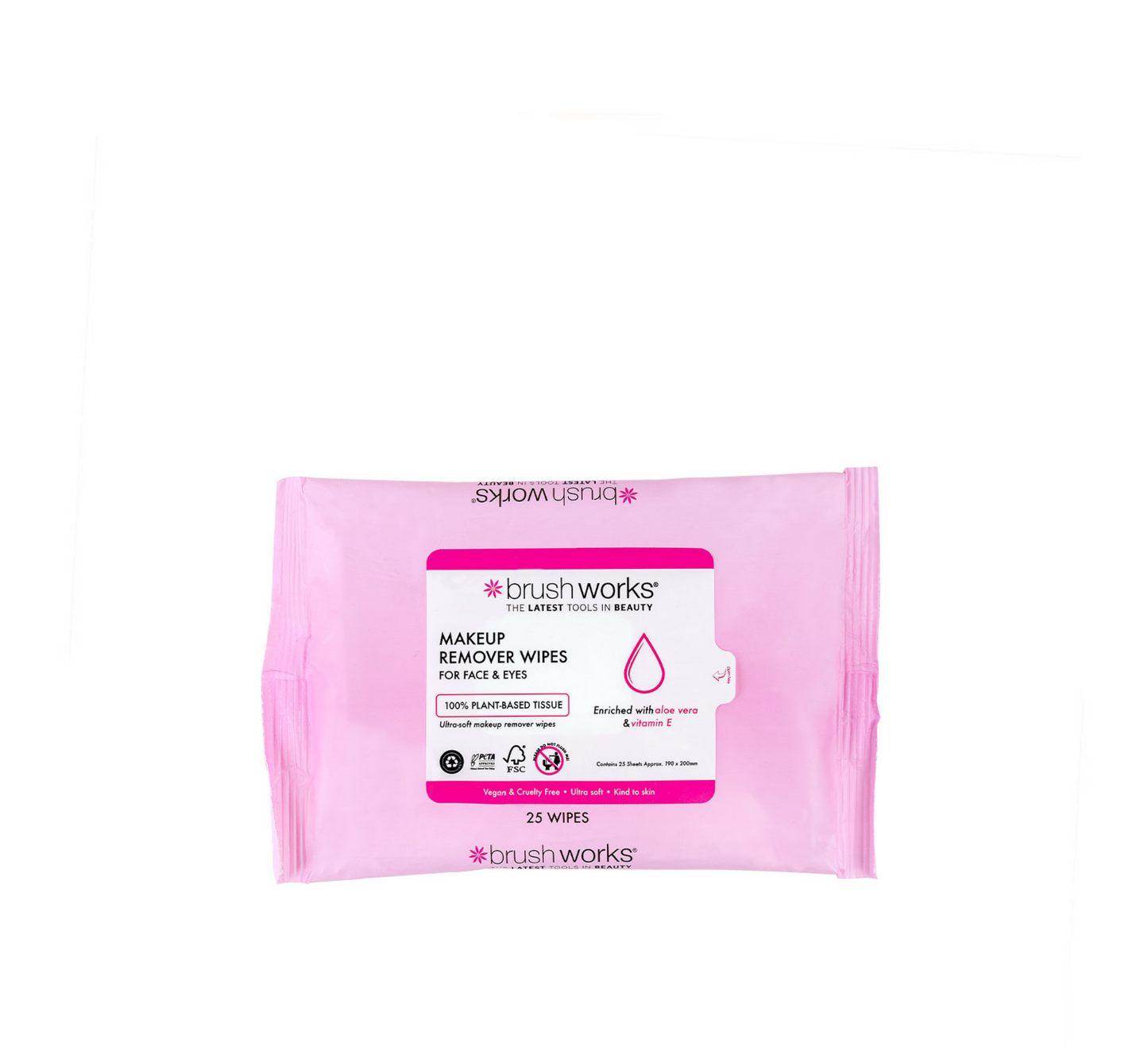 Brushworks Makeup Remover Wipes *25 Sheets