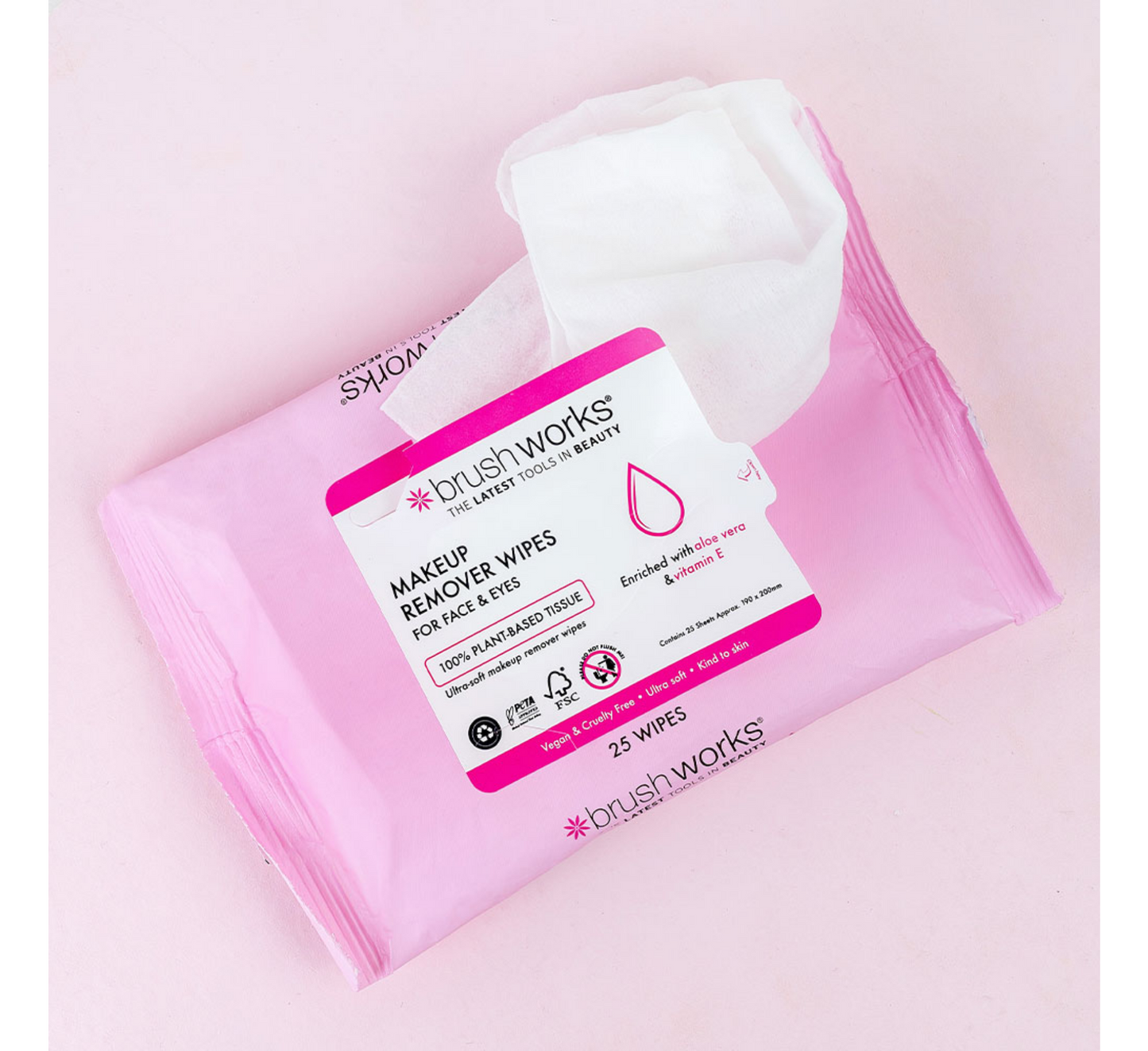 Brushworks Makeup Remover Wipes *25 Sheets