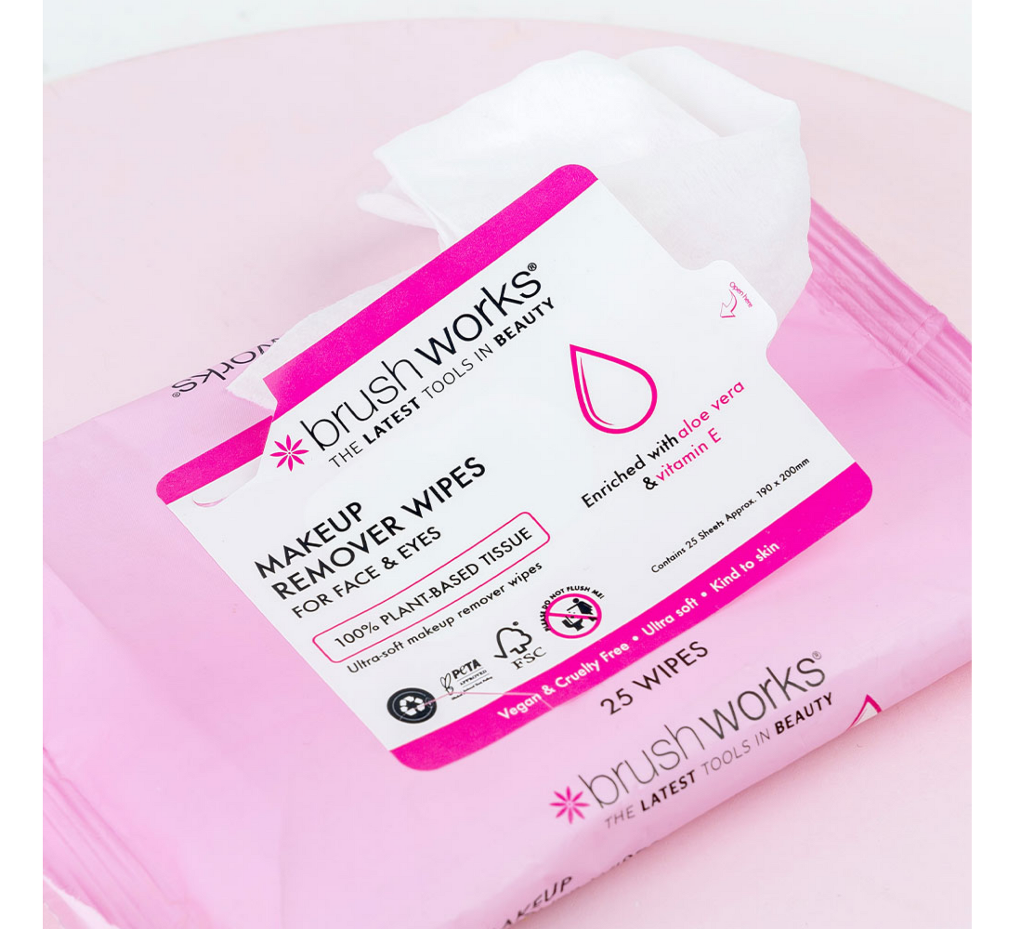 Brushworks Makeup Remover Wipes *25 Sheets