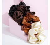 Brushworks Satin Scrunchies (Pack of 4)