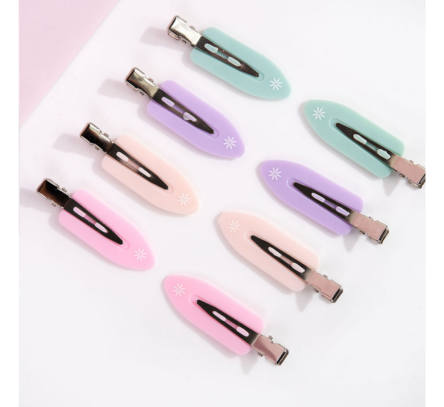 Brushworks Pastel No Crease Hair Clips (Pack of 8)