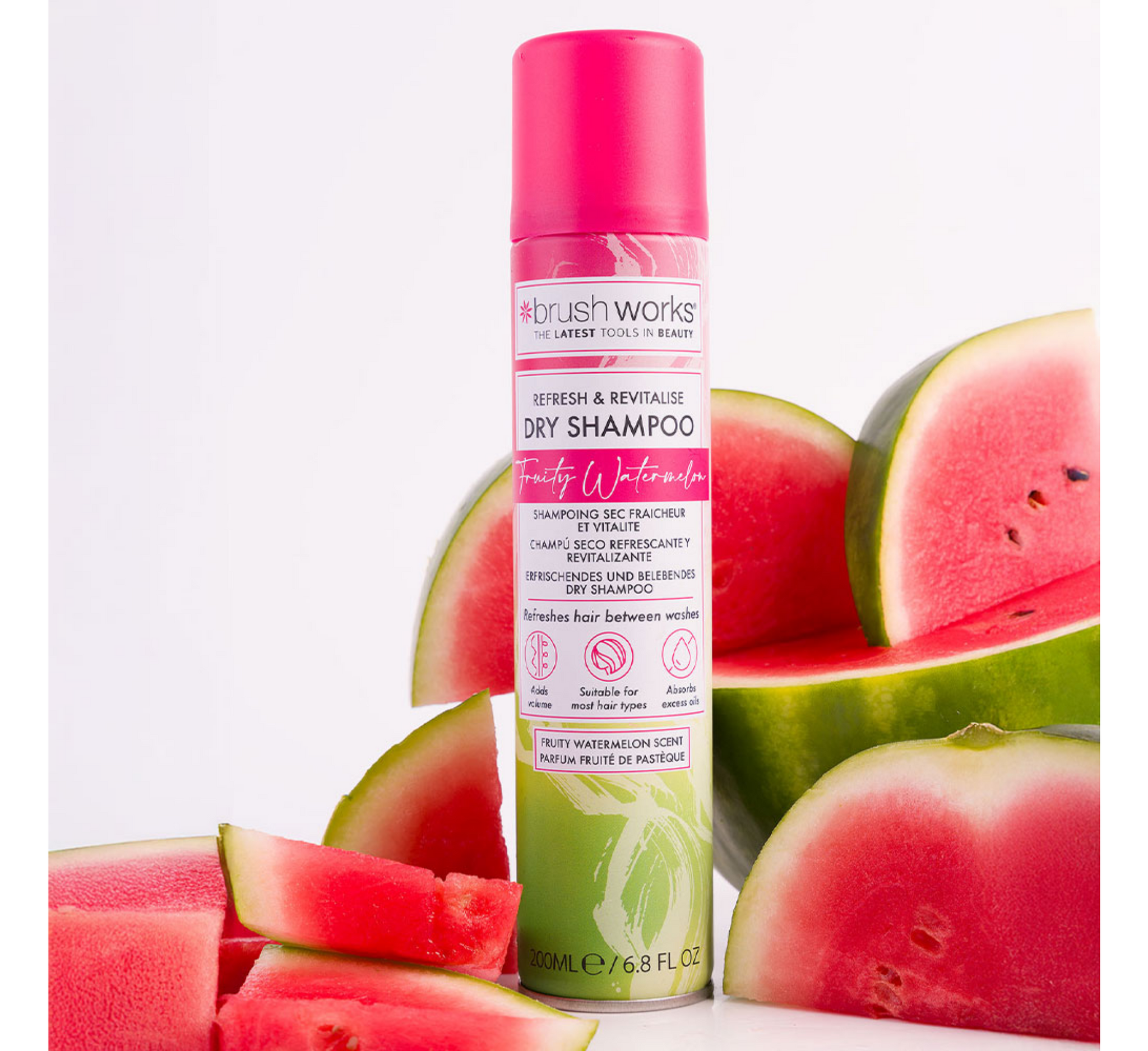 Brushworks Refresh & Revitalise Fruity Watermelon Dry Shampoo *200ml