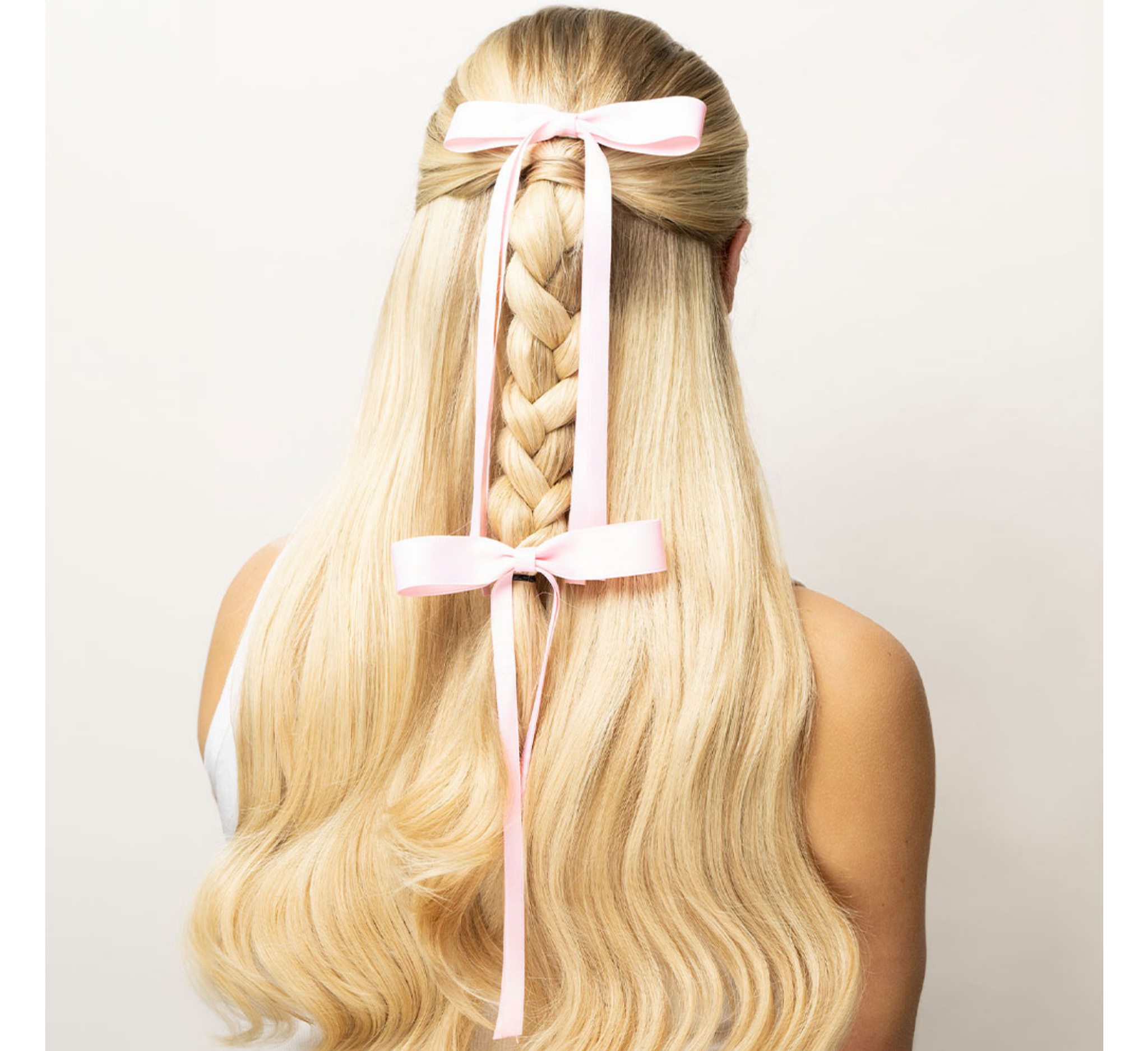 Brushworks Satin Hair Bow Pink Duo