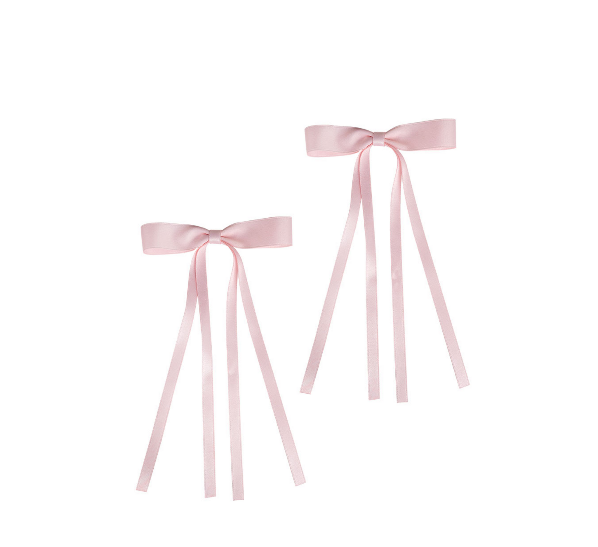 Brushworks Satin Hair Bow Pink Duo