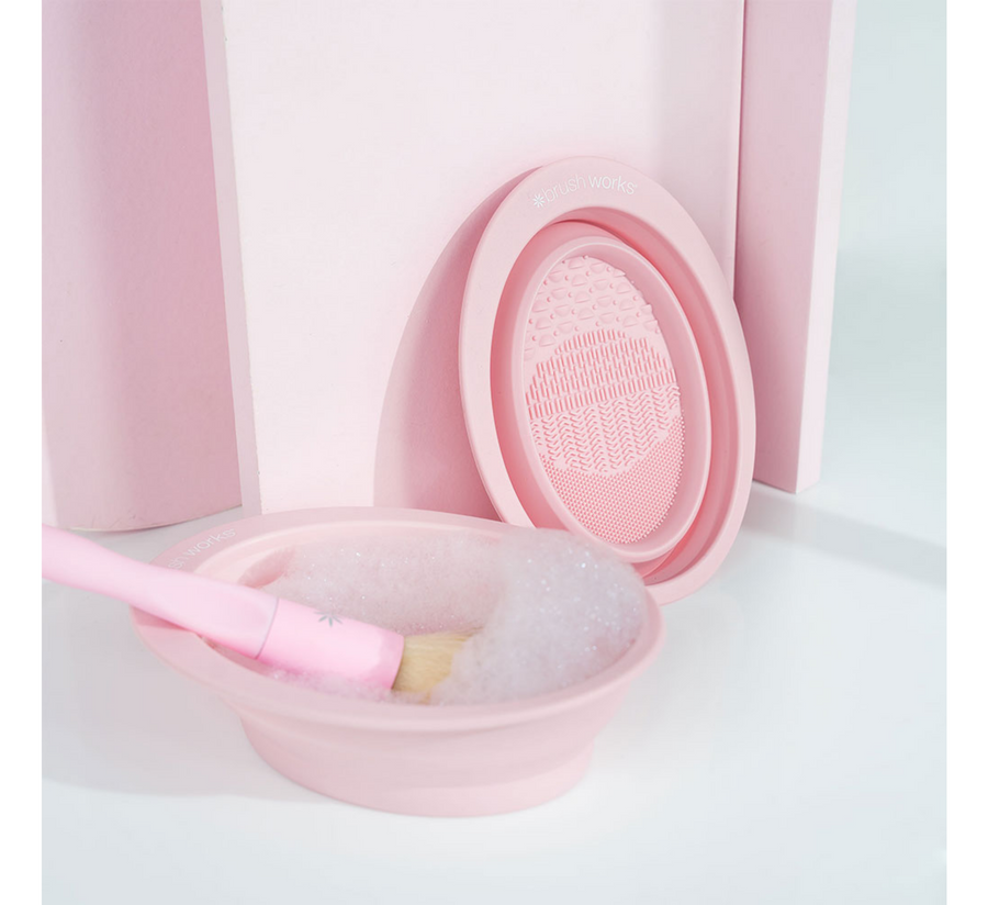 Brushworks Silicone Makeup Brush Cleaning Bowl