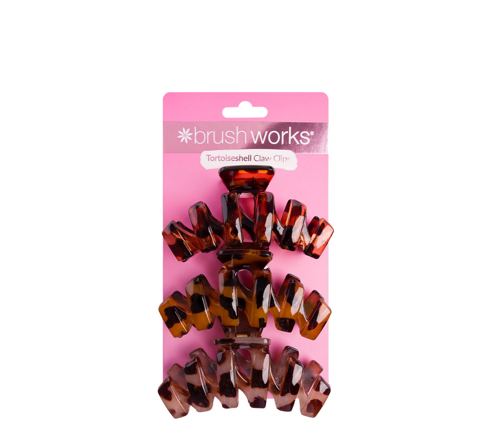 Brushworks Tortoiseshell Claw Clips *3 Pack