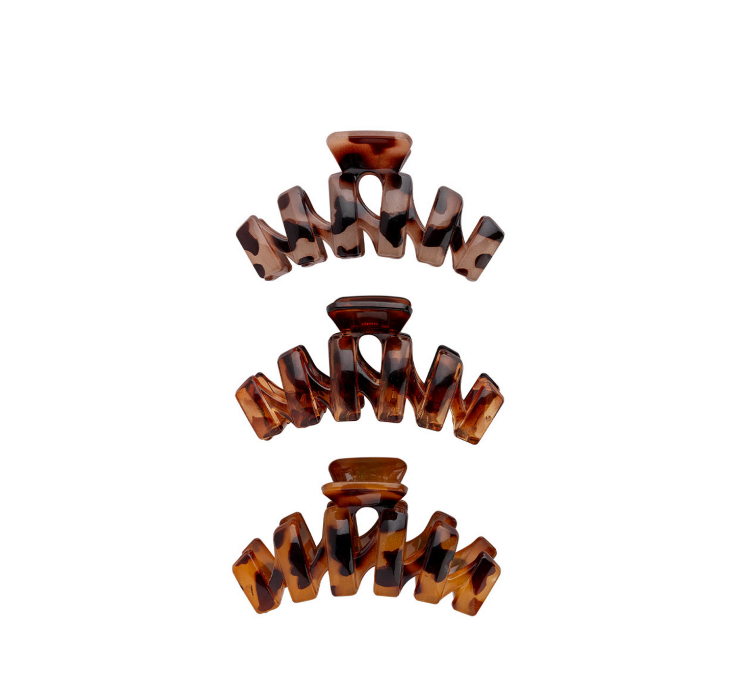 Brushworks Tortoiseshell Claw Clips *3 Pack