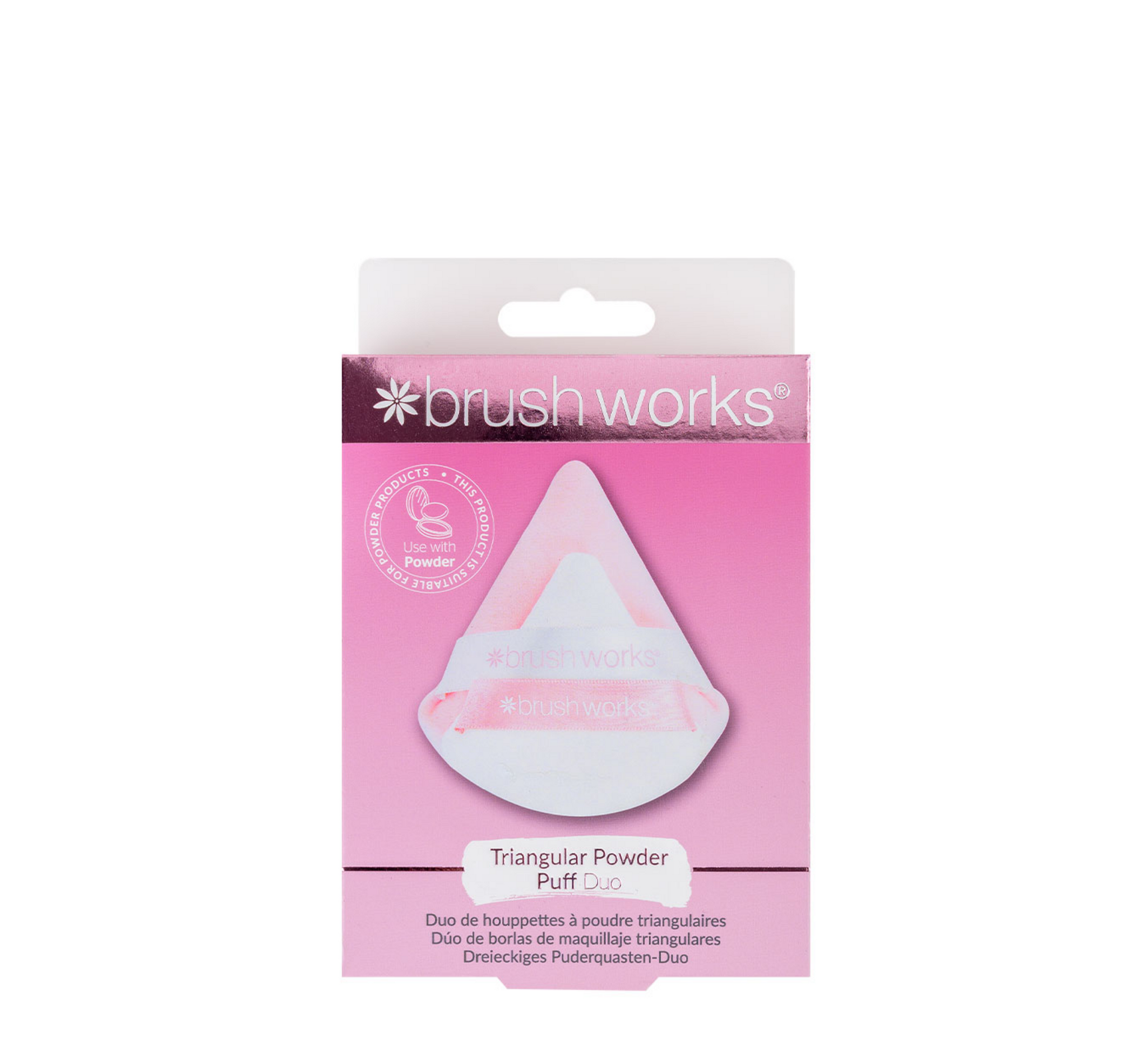 Brushworks Triangular Powder Puff Duo
