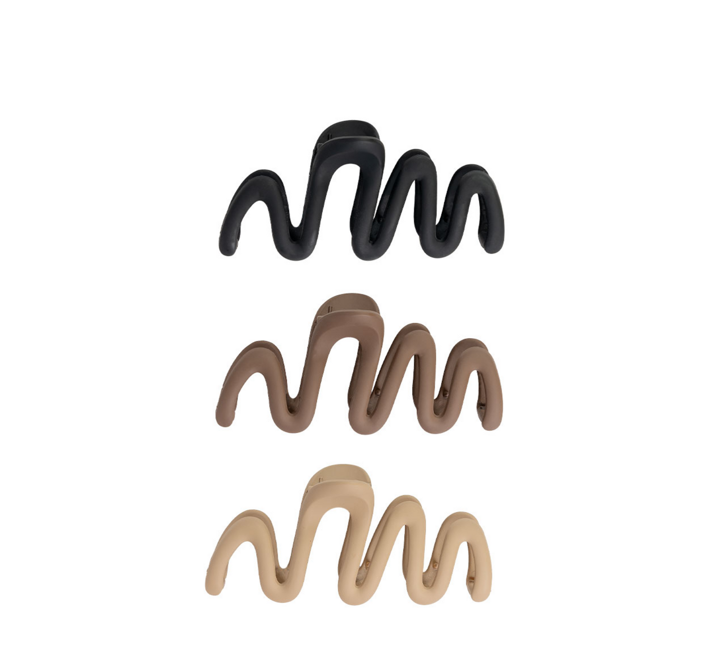 Brushworks Wave Claw Clips *3 Pack