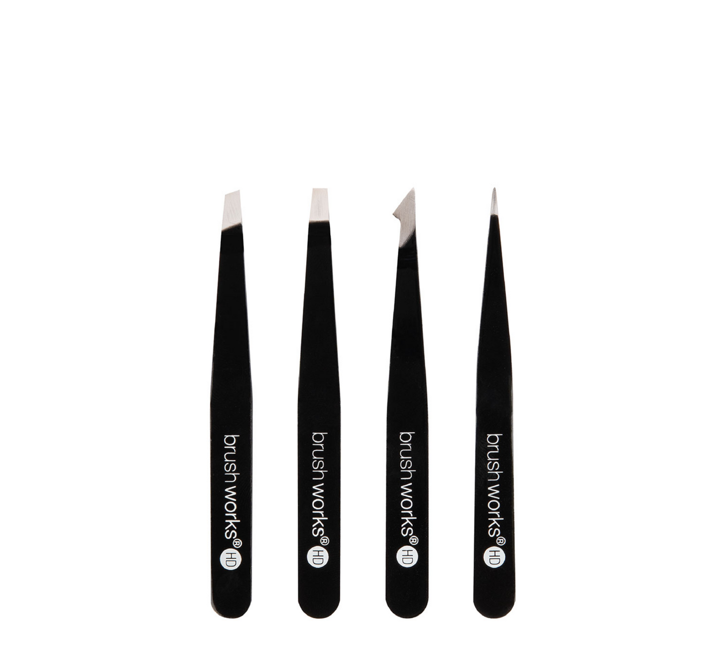 Brushworks 4 Piece Combination Tweezer Set