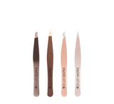 Brushworks 4 Piece Combination Tweezer Set