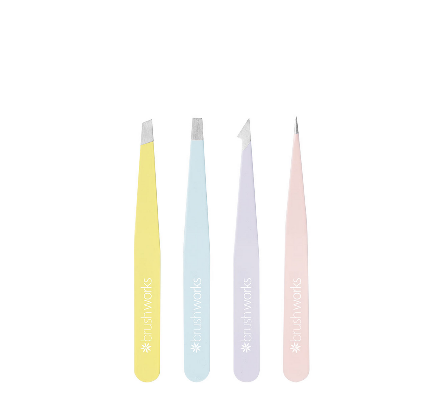 Brushworks 4 Piece Combination Tweezer Set