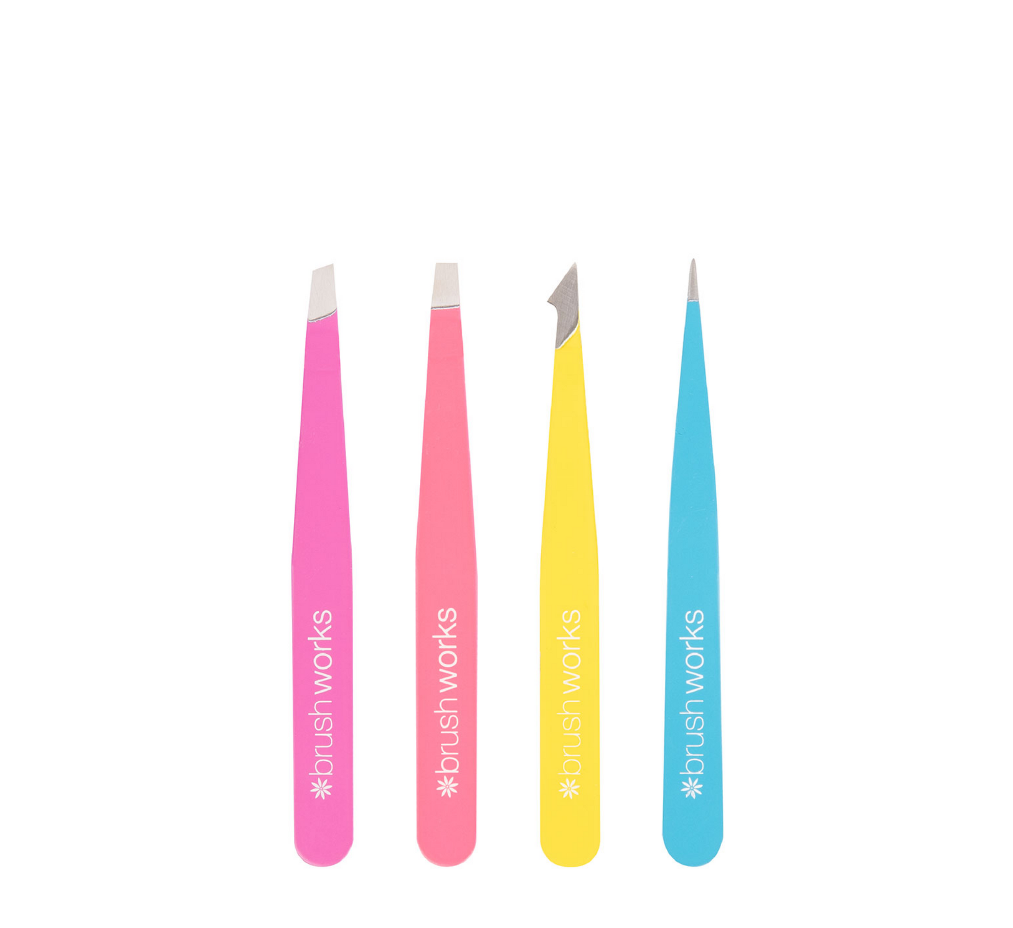 Brushworks 4 Piece Combination Tweezer Set