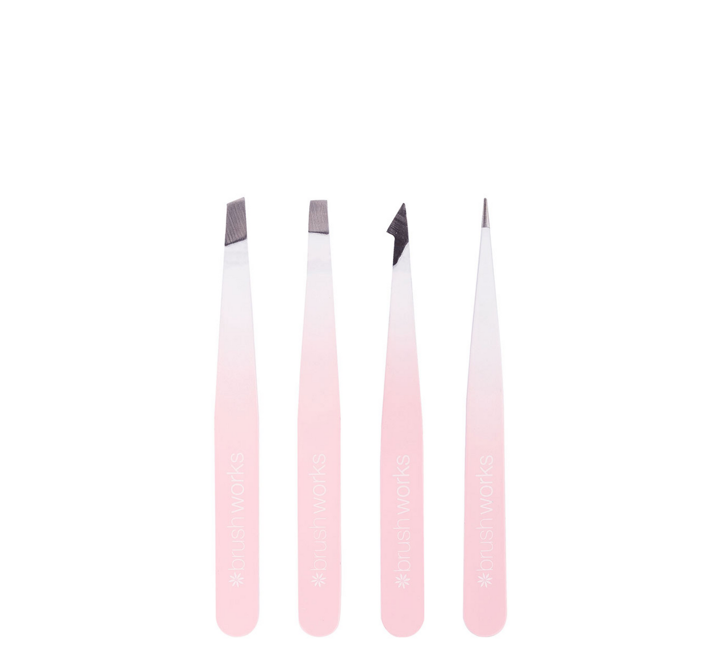 Brushworks 4 Piece Combination Tweezer Set