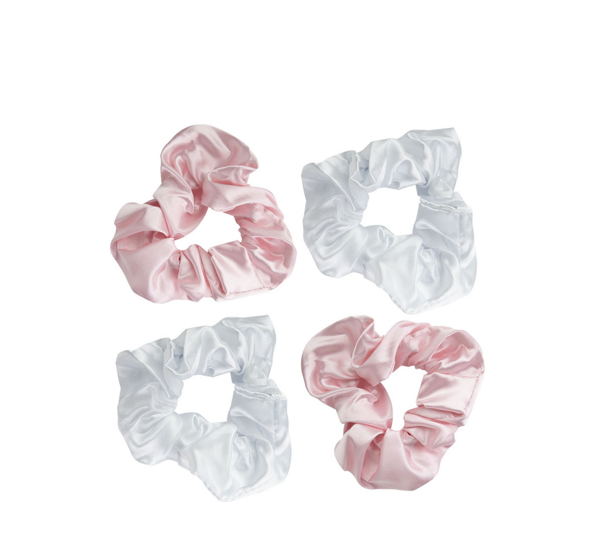 Brushworks Satin Scrunchies (Pack of 4)