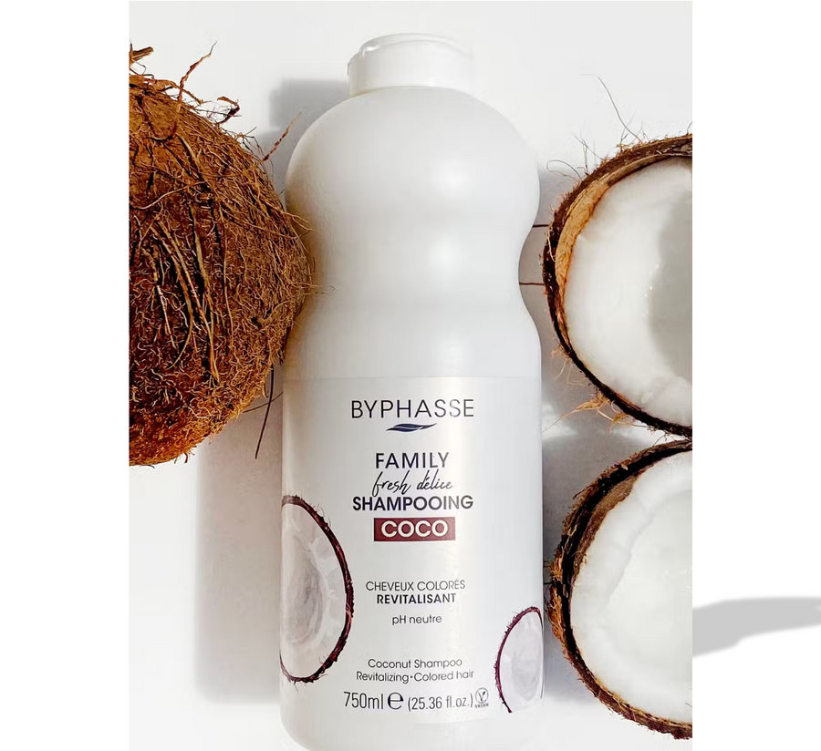Byphasse Family Fresh Delice Coconut Shampoo (Colored Hair) *750 ML