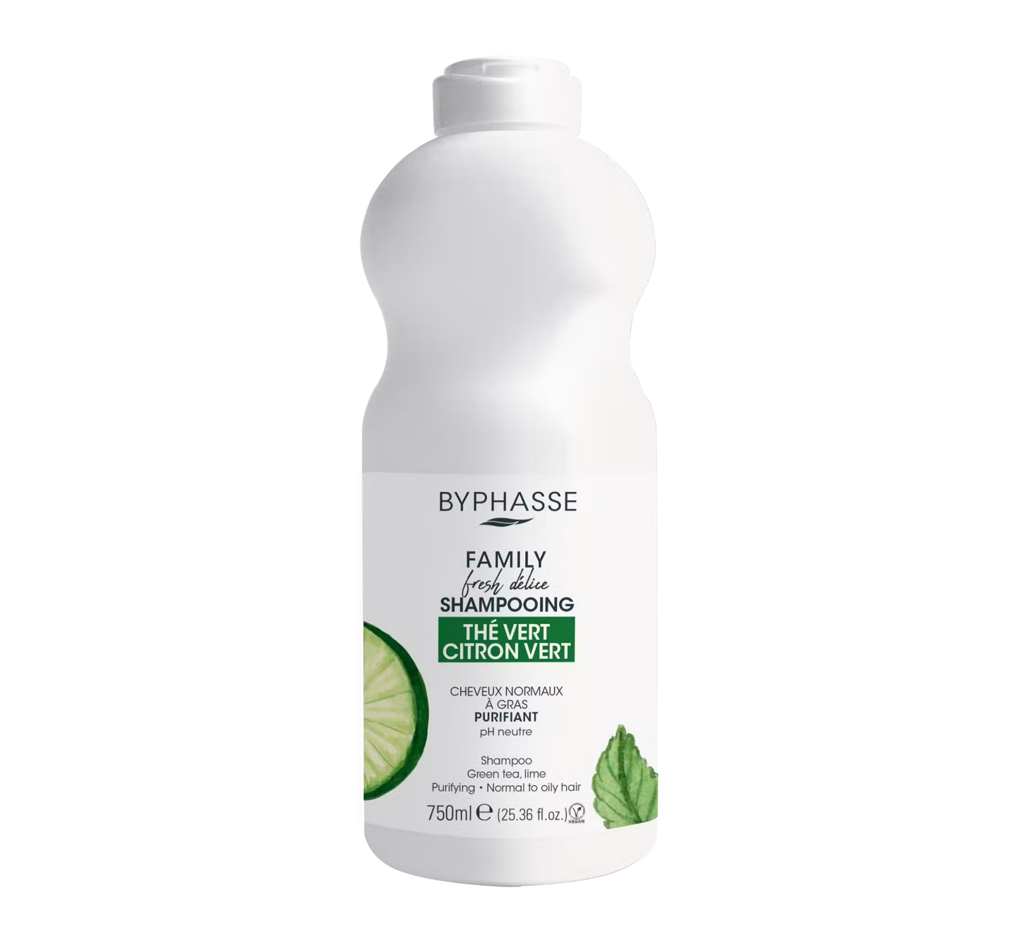 Byphasse Family Fresh Delice Shampoo Green Tea & Lime (Normal to Oily Hair) *750ml