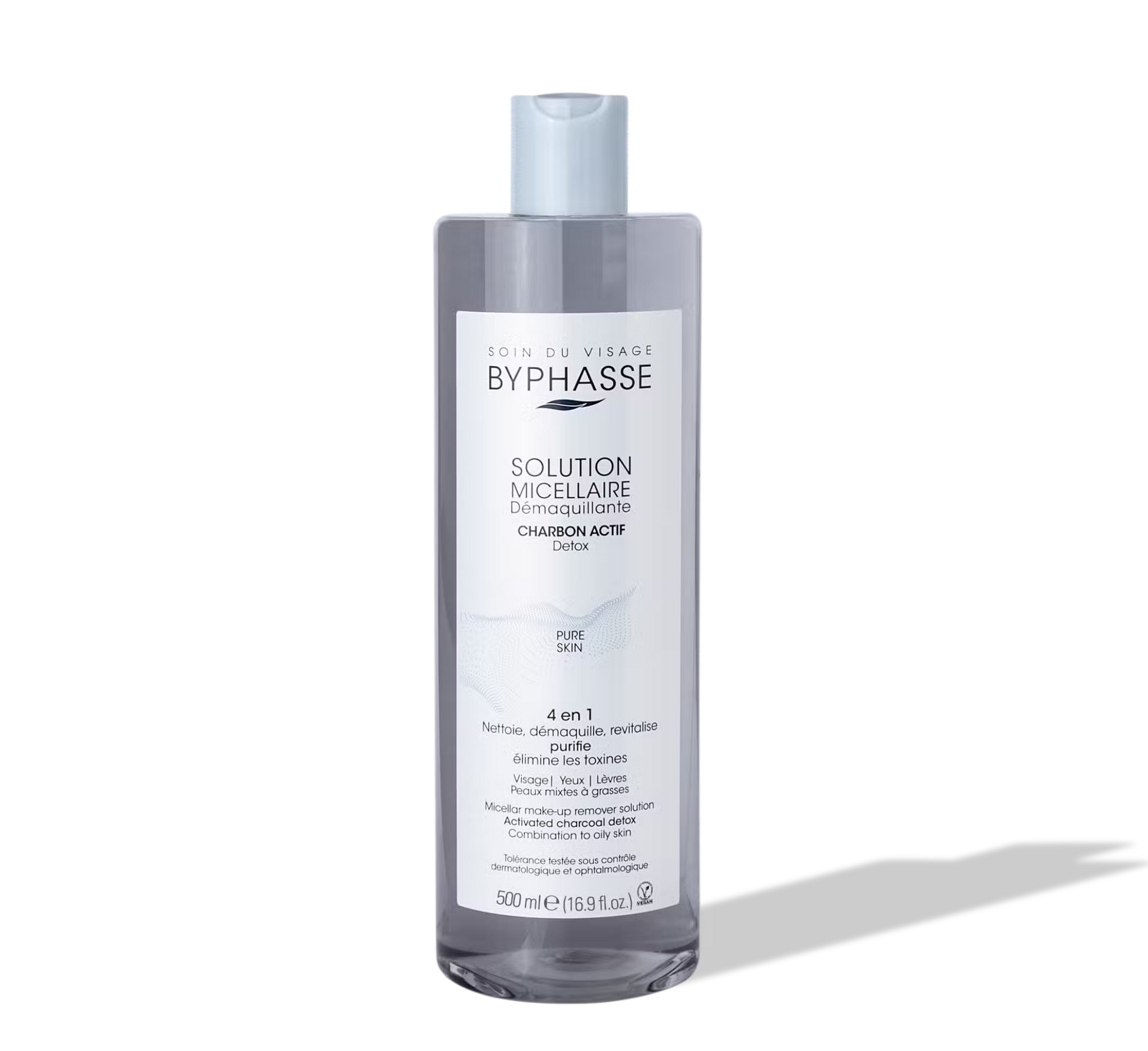 Byphasse Micellar Make Up Remover Solution with Activated Charcoal *500ml