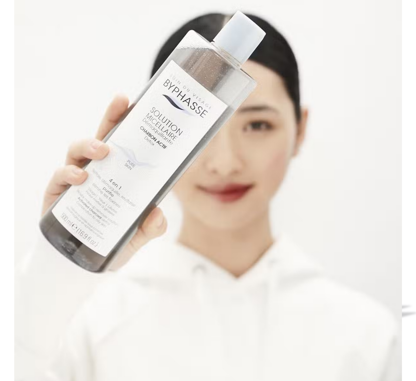 Byphasse Micellar Make Up Remover Solution with Activated Charcoal *500ml