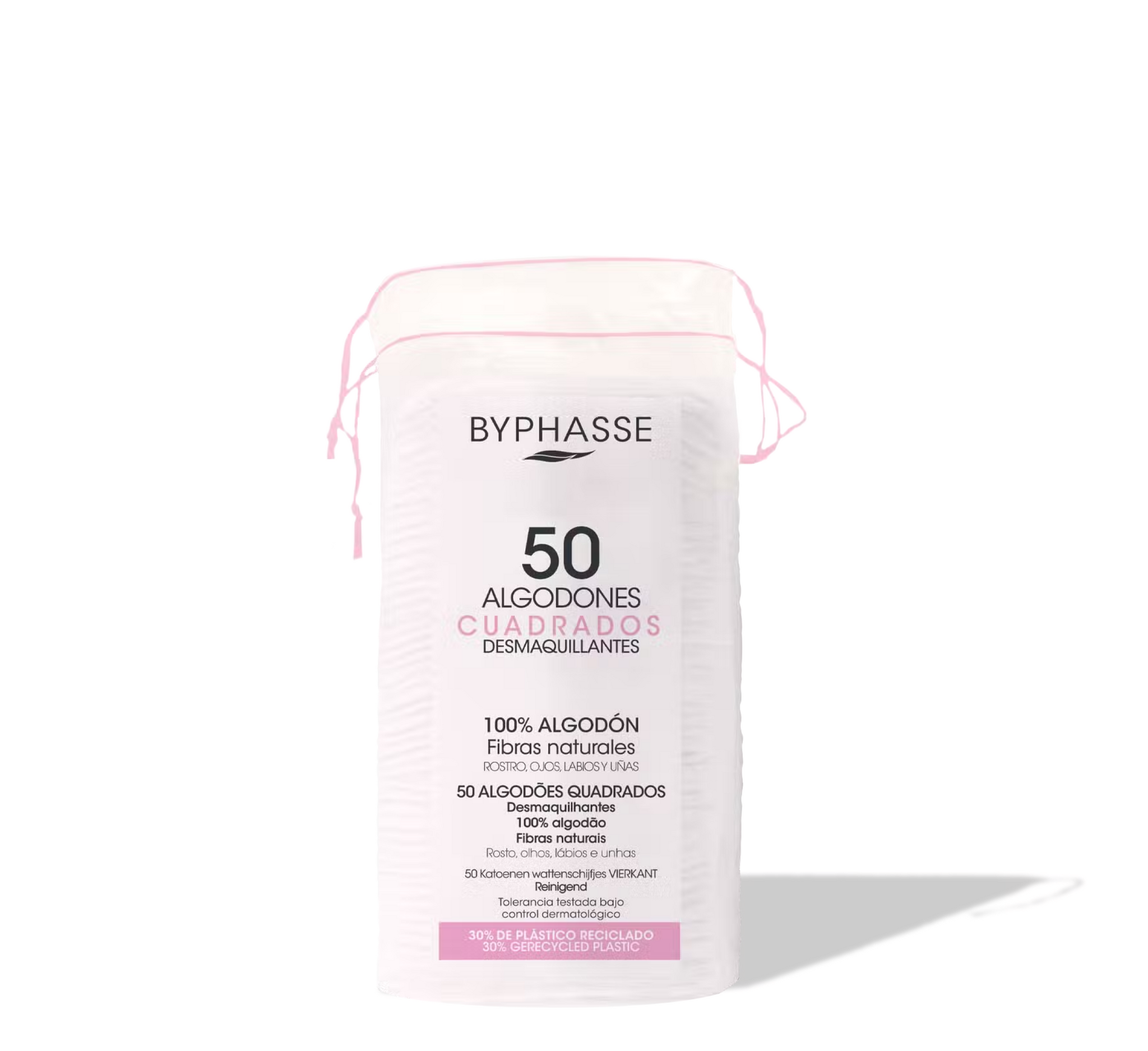 Byphasse Square Cotton Pads for Make-Up Removal *50pcs