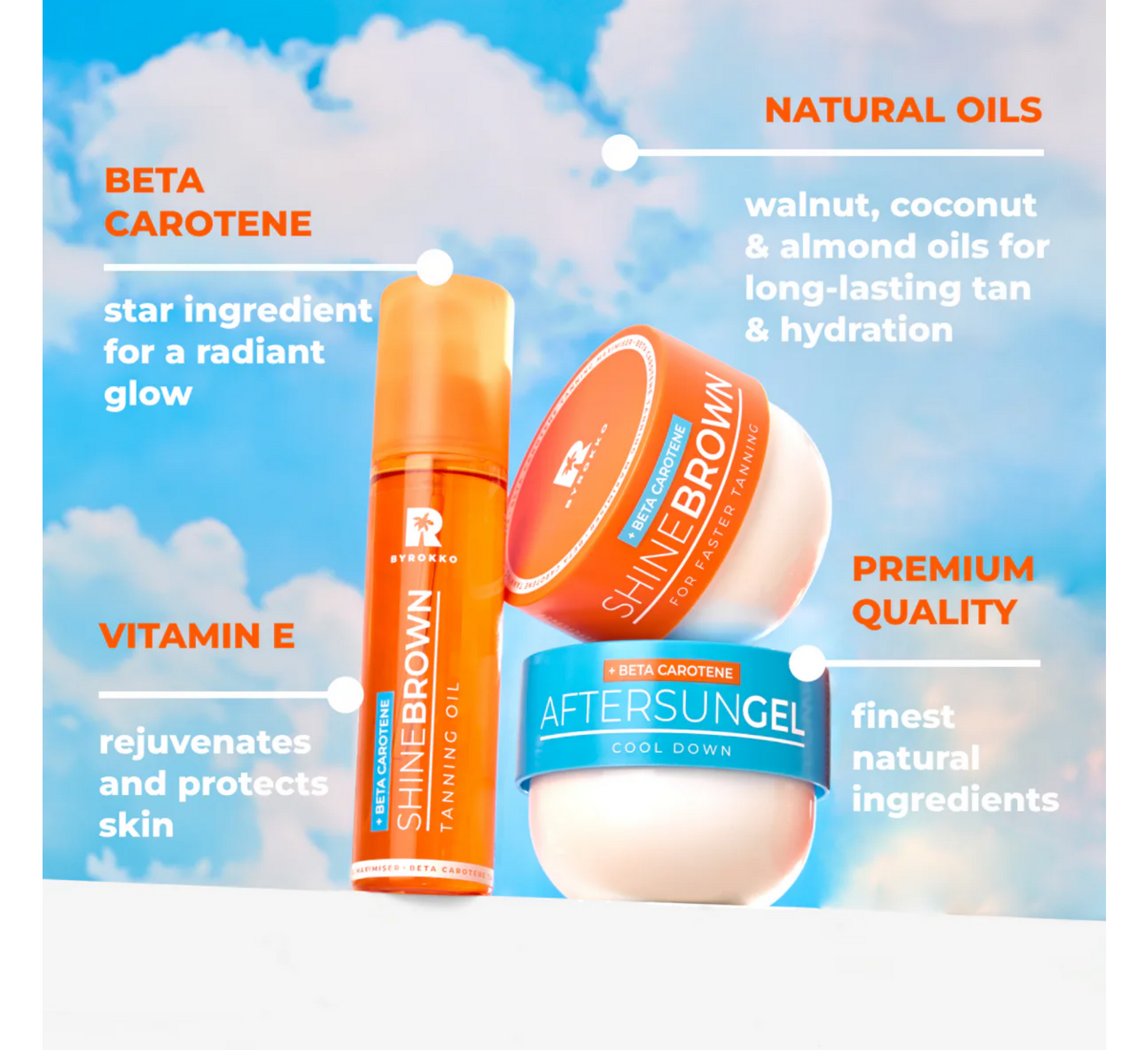 Byrokko Shine Brown Beta Carotene Bundle Set