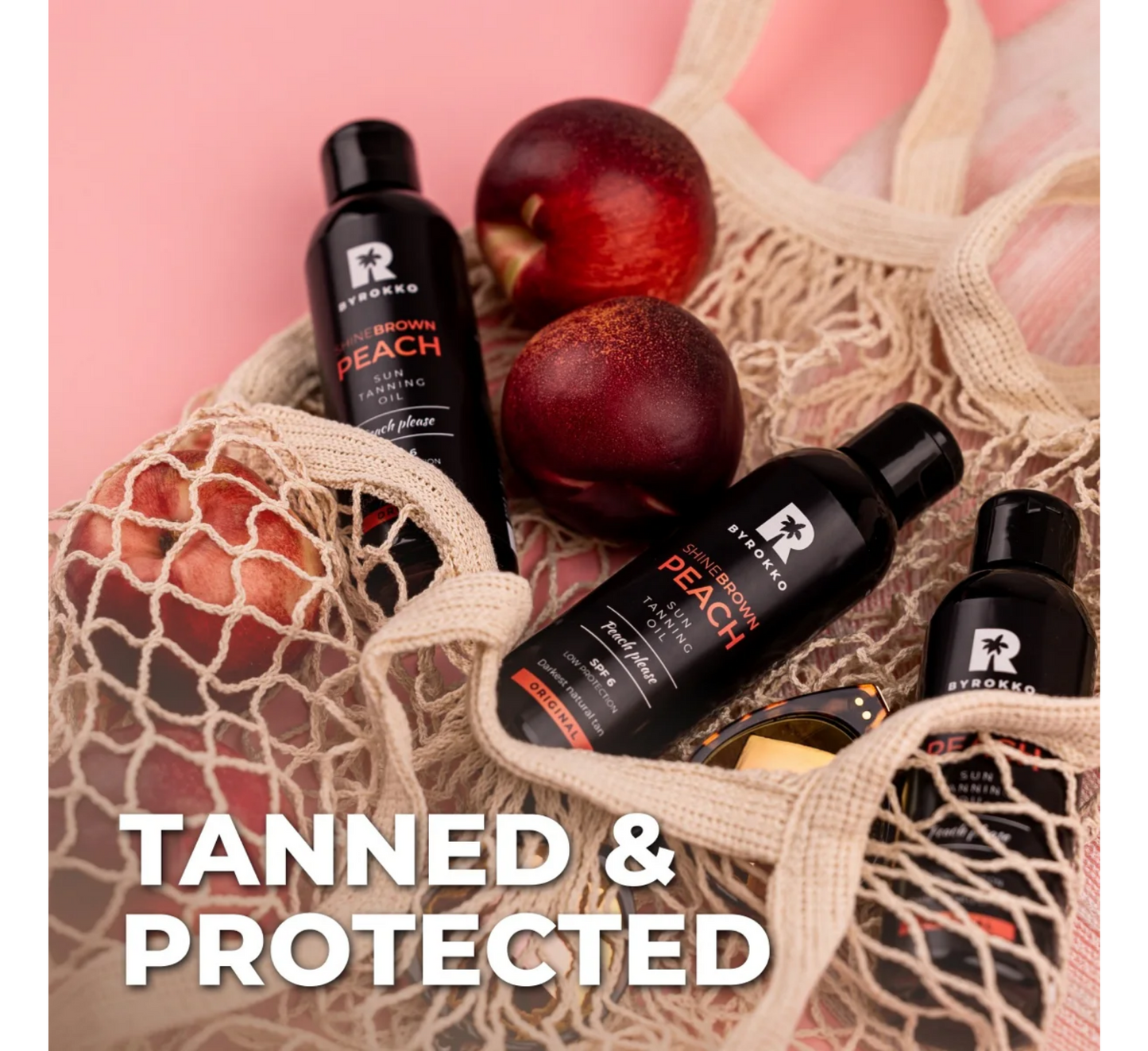 Byrokko Shine Brown Peach Sun Tanning Oil SPF 6 *150ml