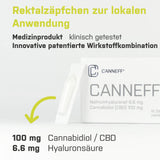 CANNEFF SUP Rectal Suppositories with CBD and Hyaluronic Acid