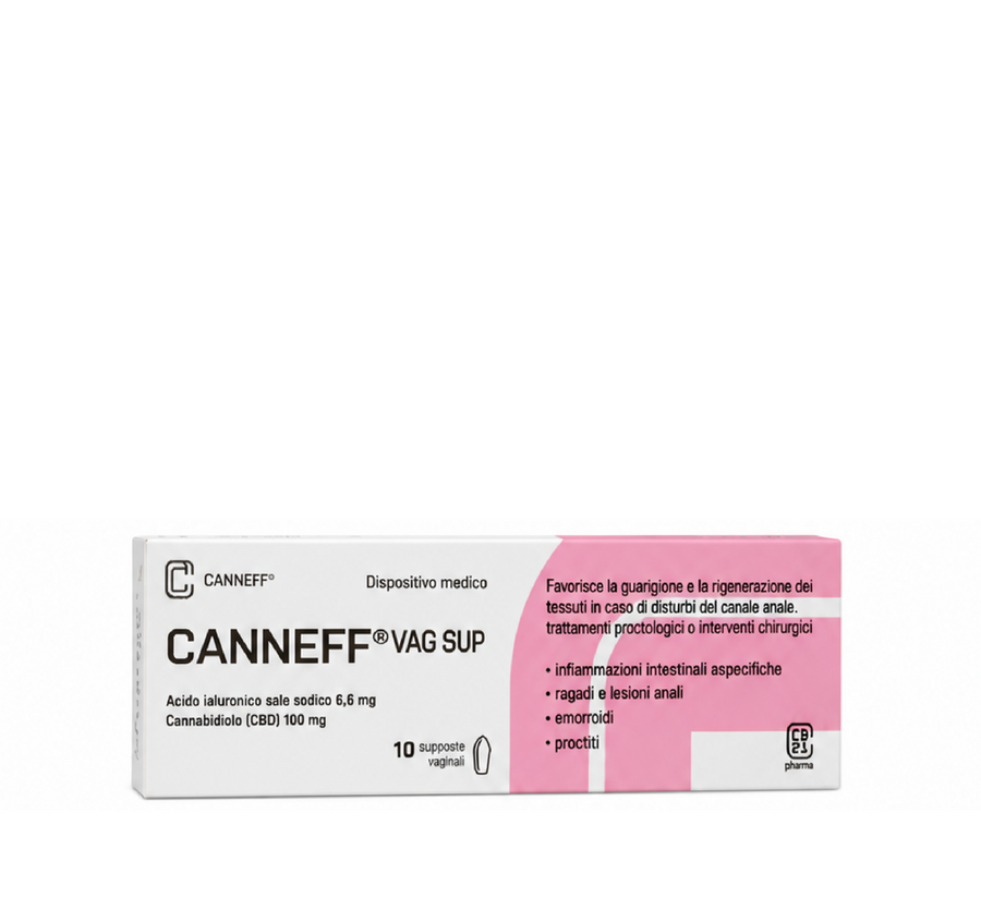 CANNEFF VAG SUP Vaginal Suppositories with CBD & Hyaluronic Acid *10pcs