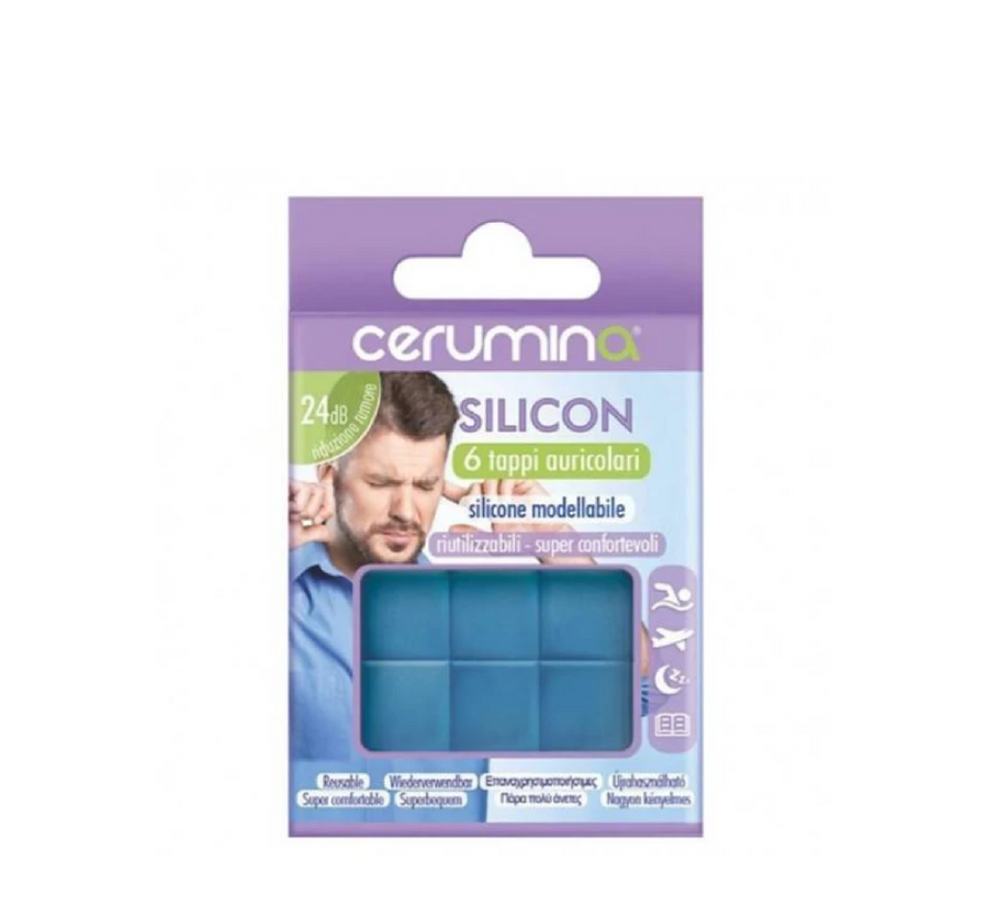 CERUMINA SILICON - 6 EAR PROTECTORS