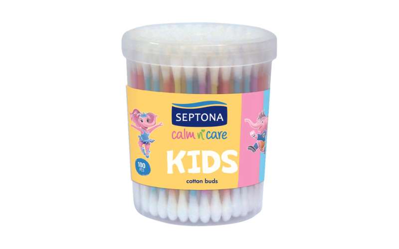 100 cotton buds kids in plastic jar