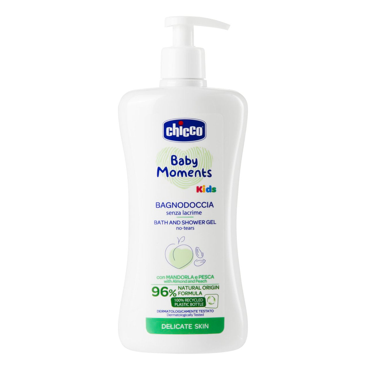 Chicco Baby Moments Bath and Shower Gel No-Tears for Kids Delicate Skin 0m+ 500ml