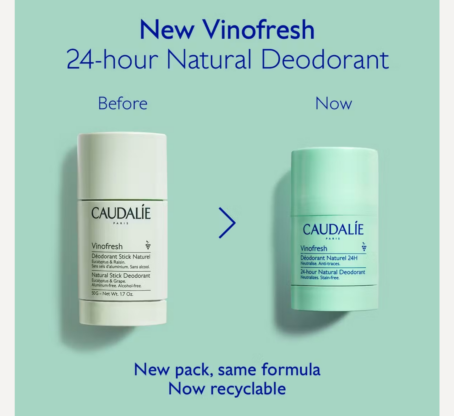 Caudalie Vinofresh 24h Natural Deodorant (*50gr)