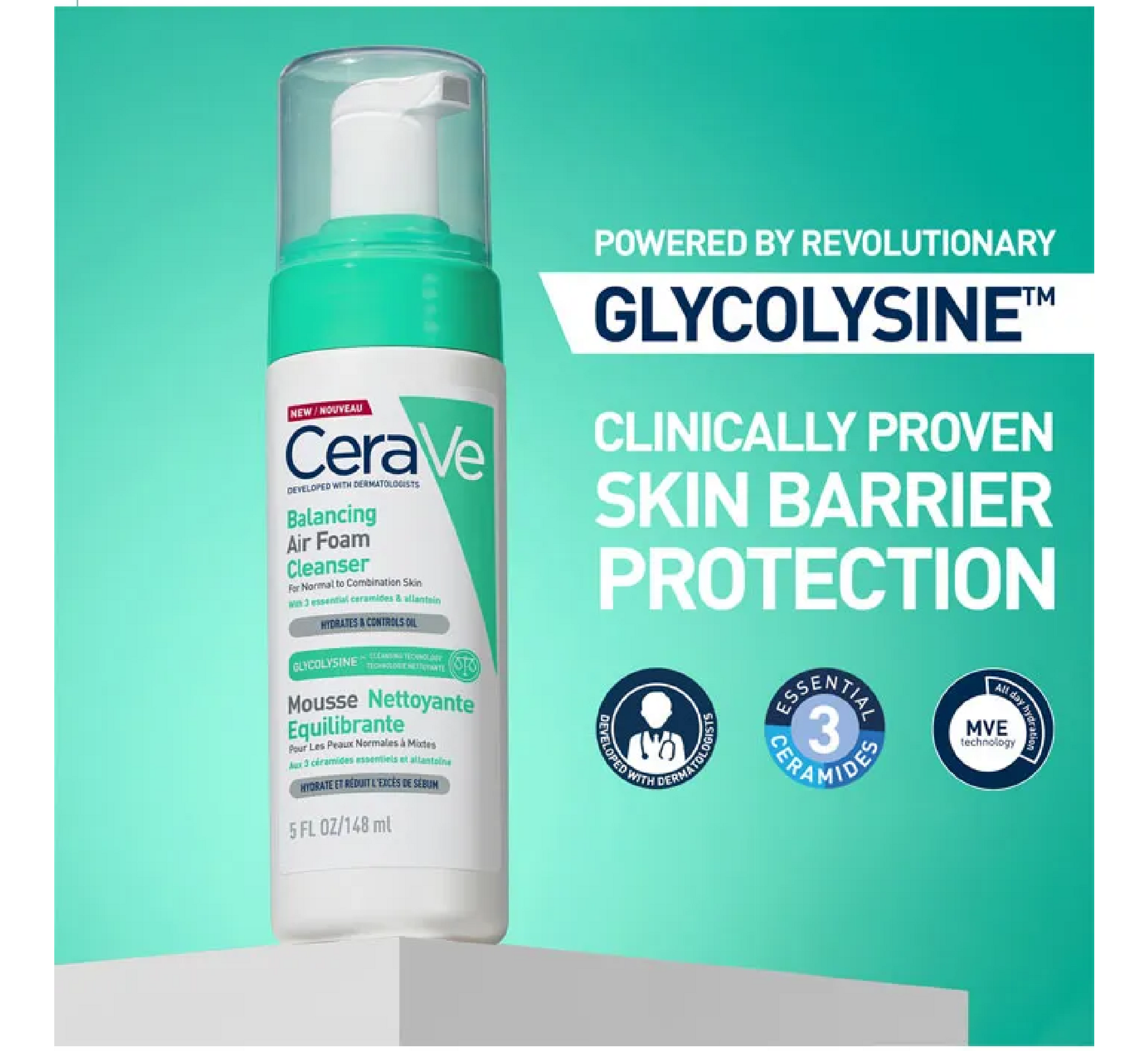 CeraVe Balancing Air Foam Facial Cleanser *148ml