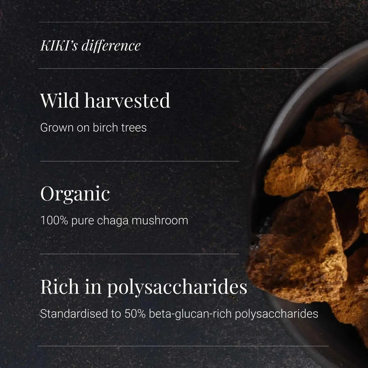 Chaga Extract, Organic - 60 Vegicaps
