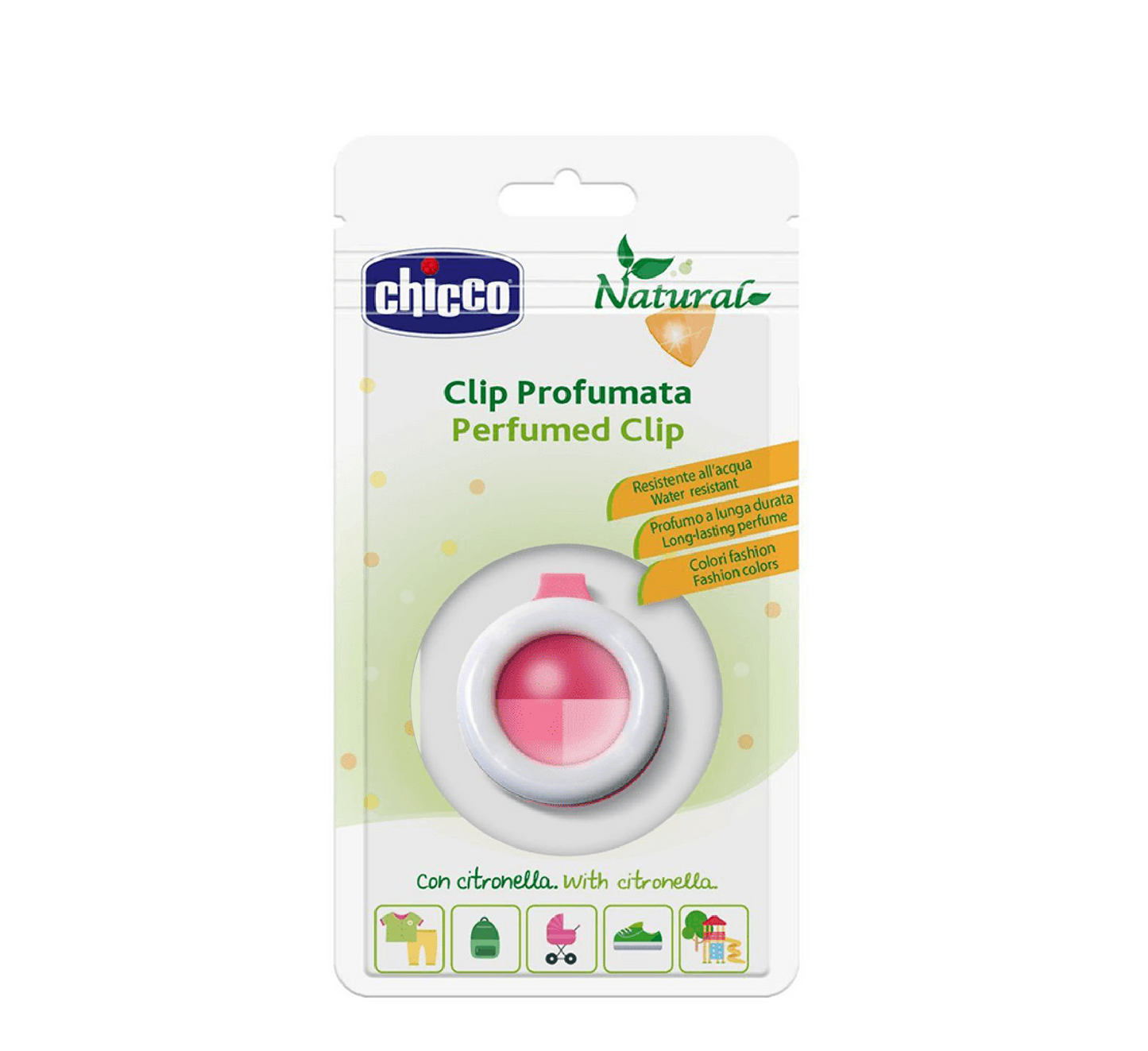Chicco Anti-Mosquito Perfumed Clip with Citronella (kunder mushkonjave)