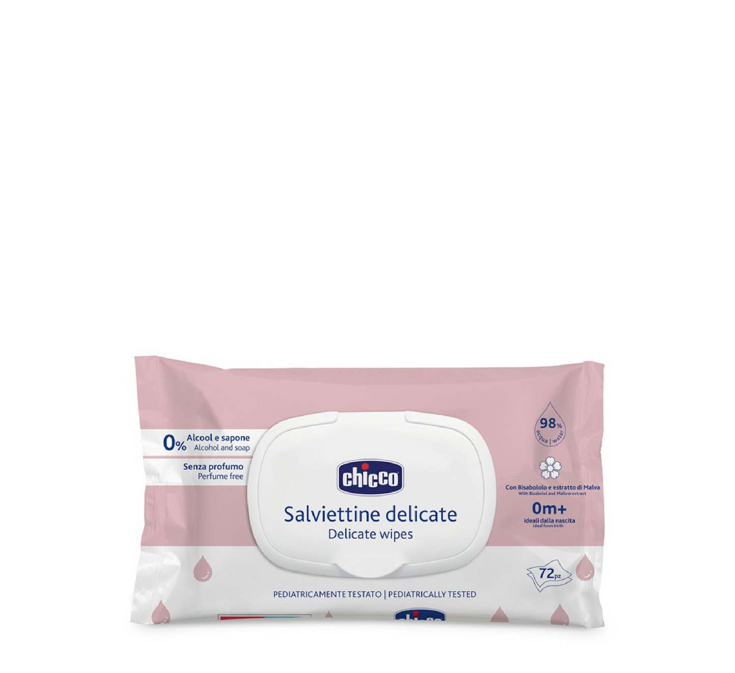 Chicco Delicate Wipes 0M+ *72pcs