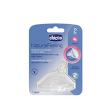 Chicco Natural Feeling Silicone Teat Medium Flow Angled End 2M+ *1pcs (biberon ushqyes)