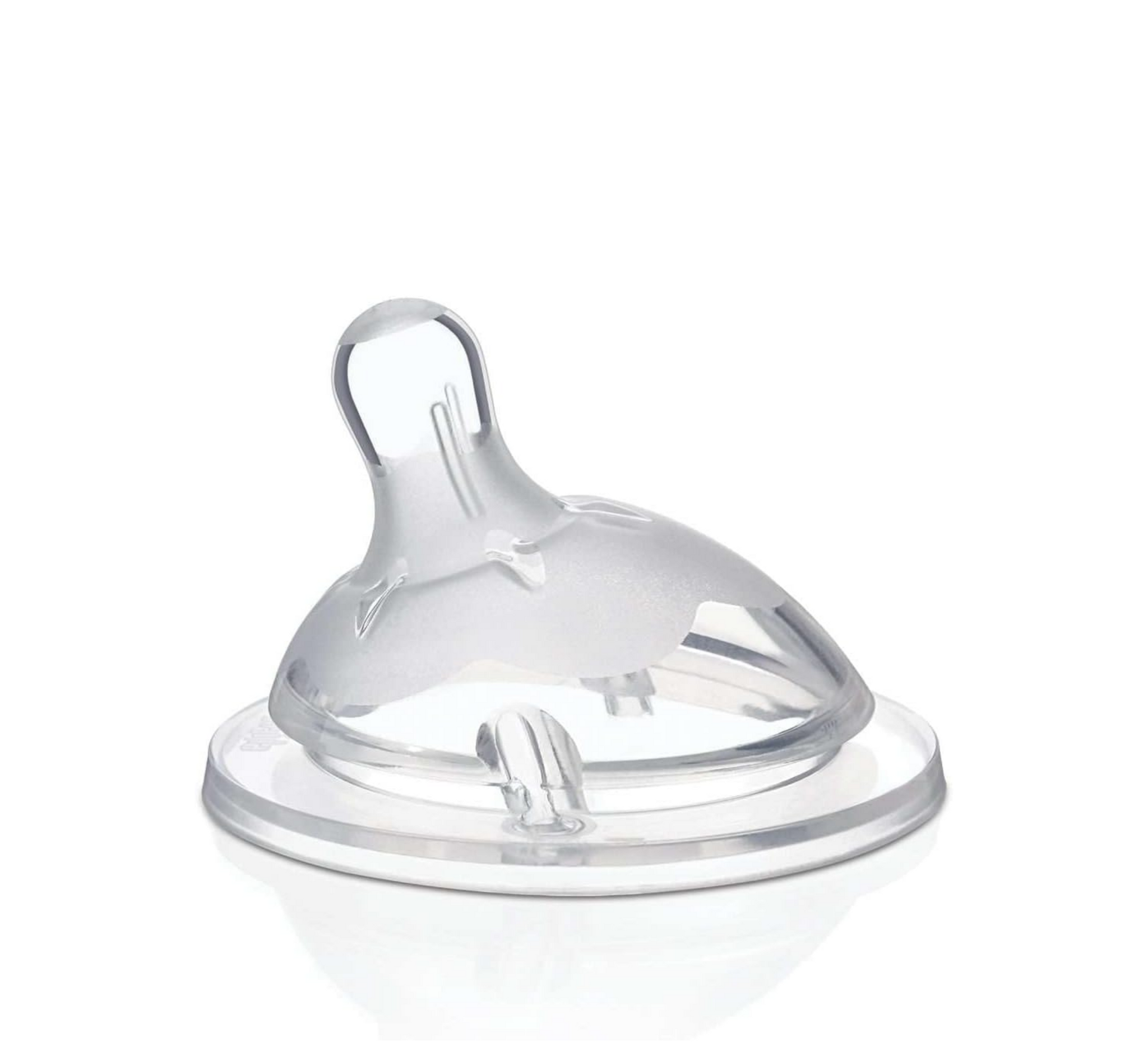 Chicco Natural Feeling Silicone Teat Medium Flow Angled End 2M+ *1pcs (biberon ushqyes)