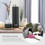 ColourDesign stainless steel vacuum bottle, 450 ml, black