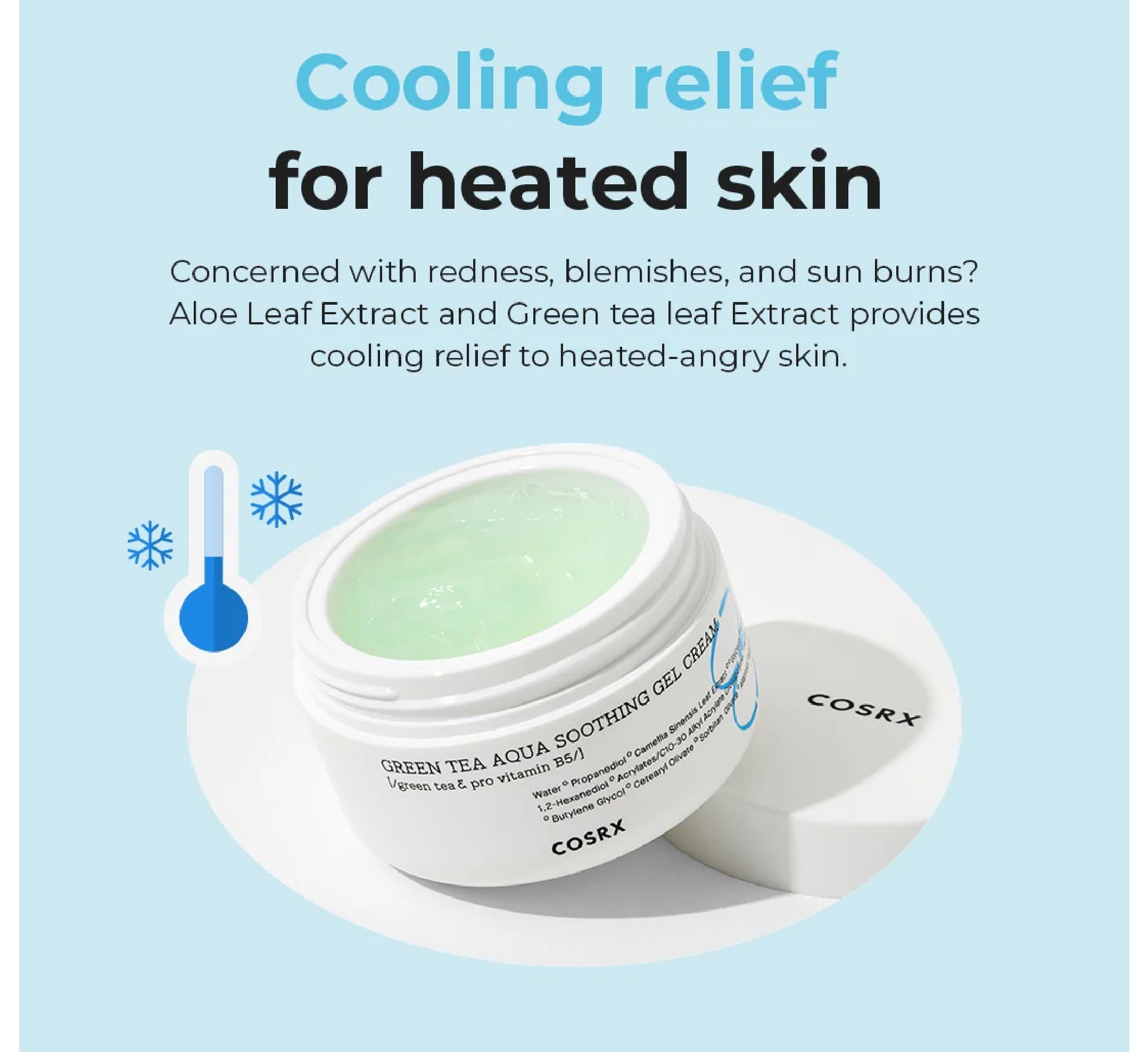 Cosrx Green Tea Aqua Soothing Gel Cream *50ml