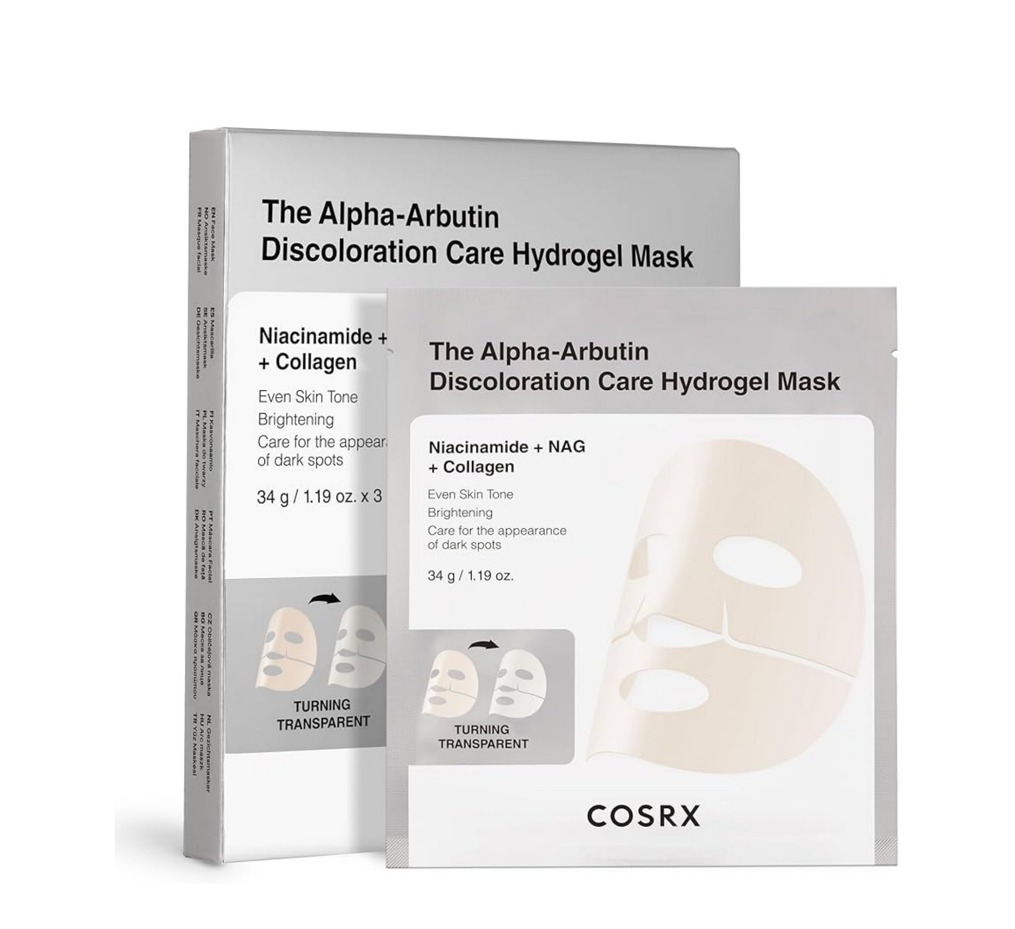 Cosrx The Alpha-Arbutin Discoloration Care Hydrogel Mask x3