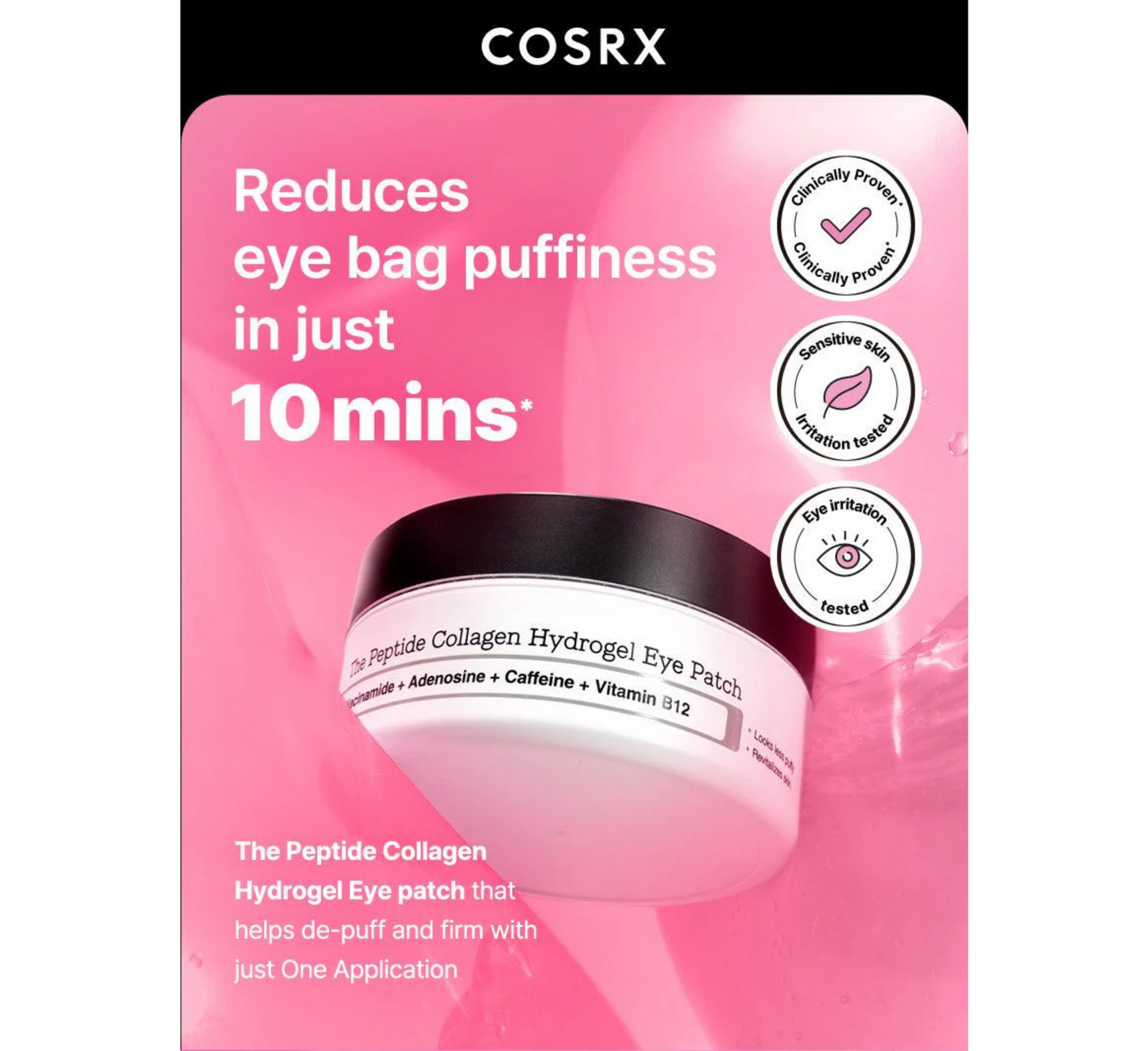 Cosrx The Peptide Collagen Hydrogel Eye Patches *60pcs