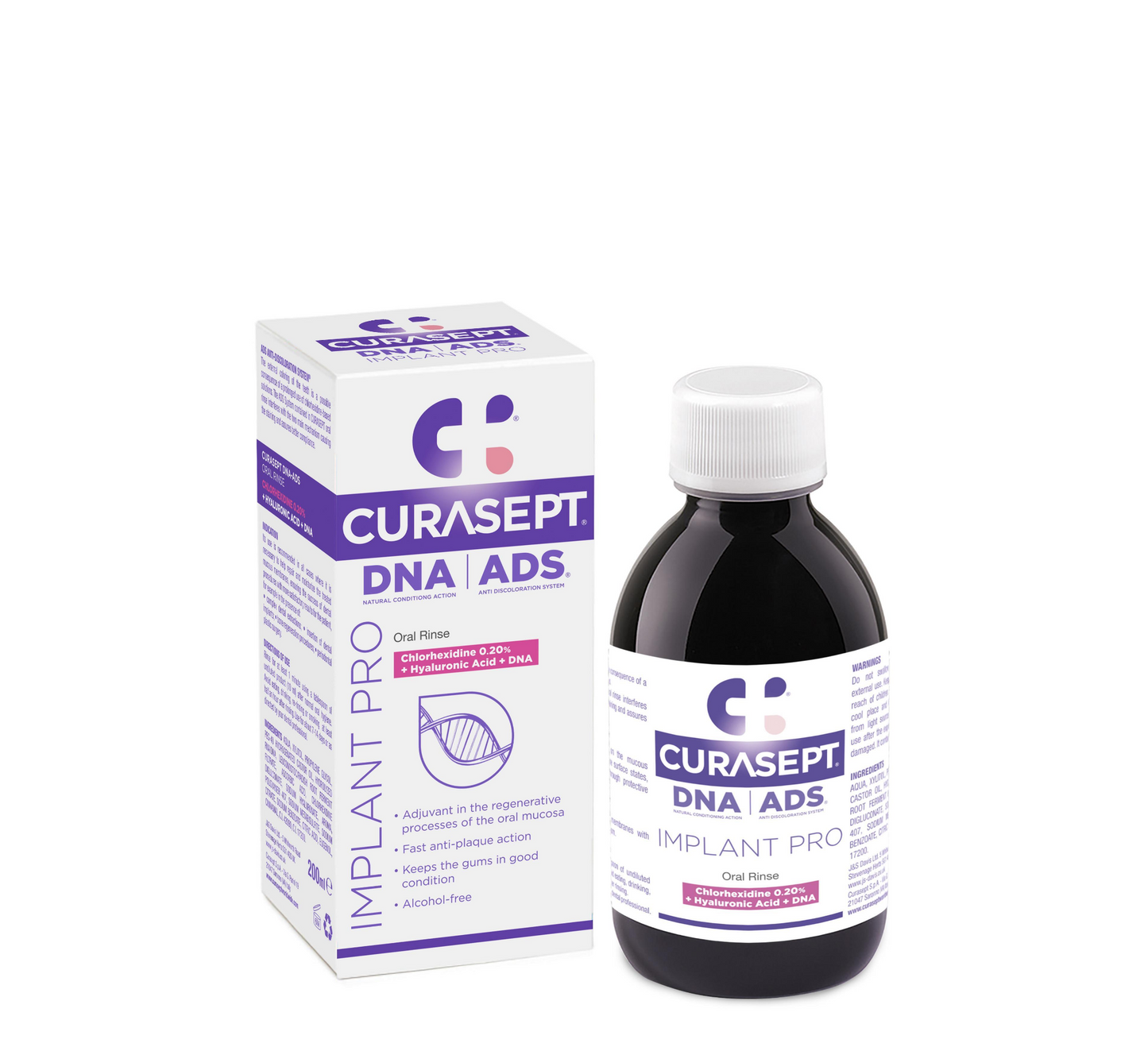 Shpëlarës Oral Curasept ADS/DNA Implant Pro 0.2% Klorheksidinë *200ml