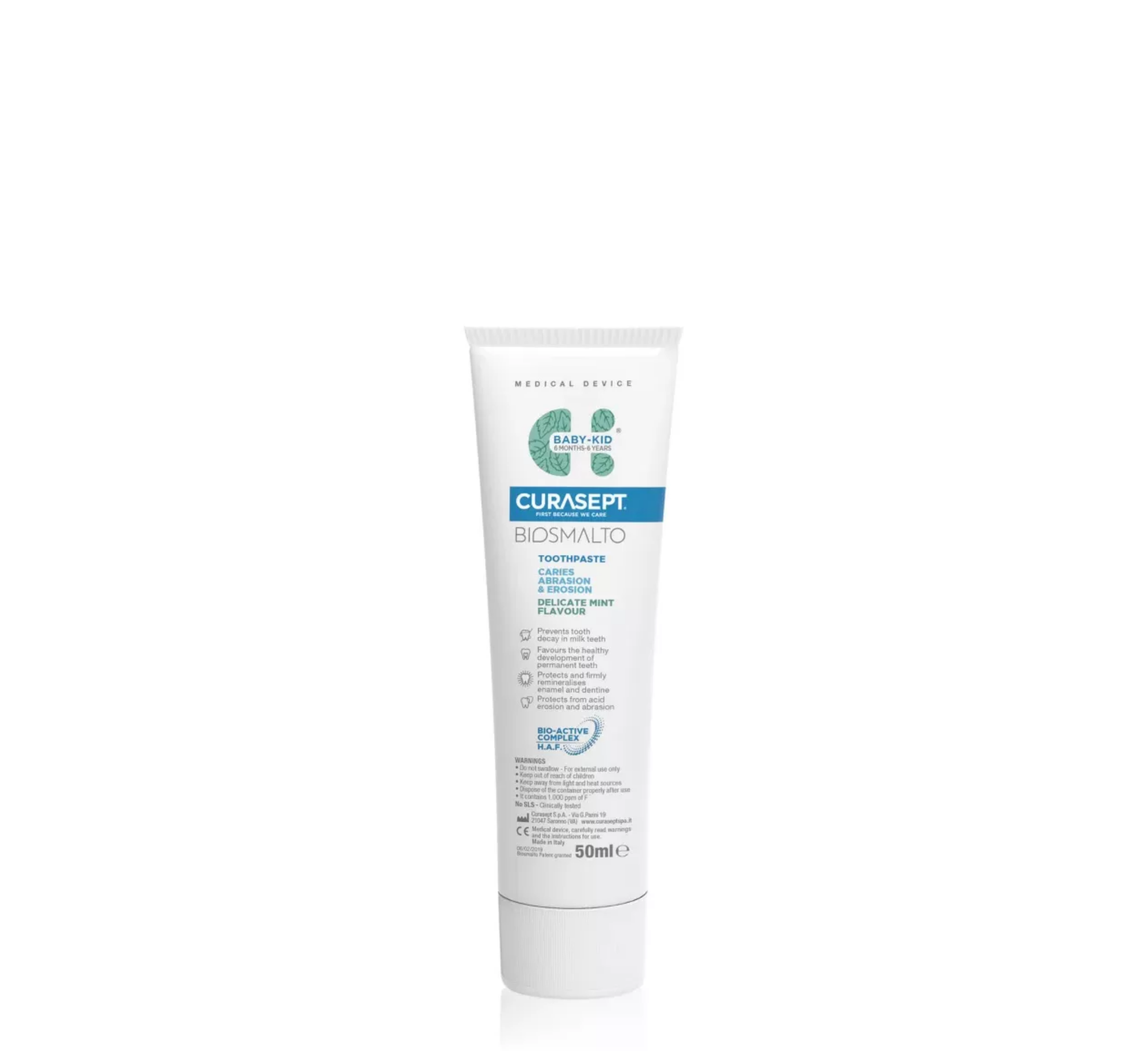 Curasept Biosmalto Baby-Kid Delicate Mint Flavour Toothpaste *50ml