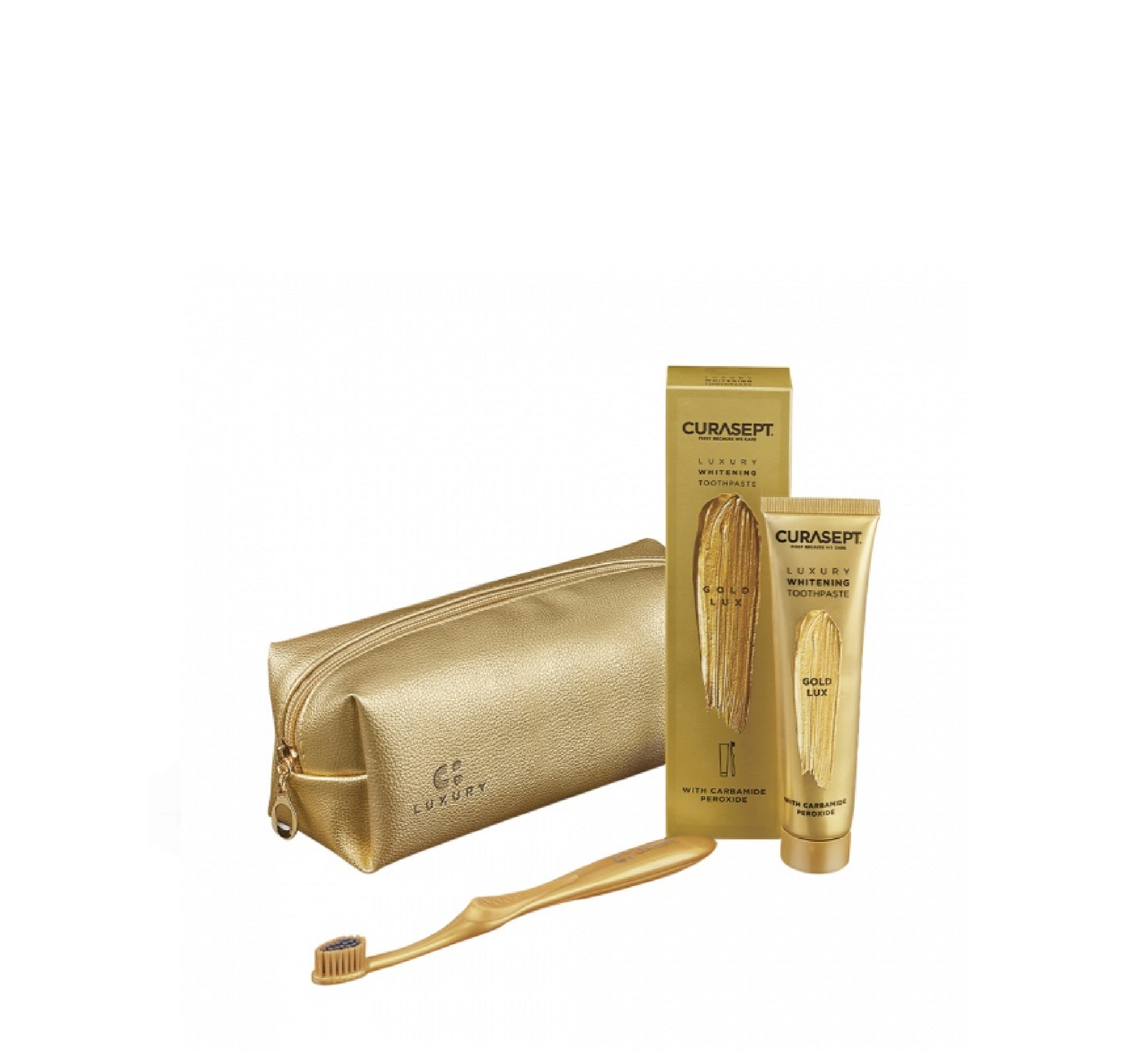 Kutia zbardhuese luksoze Curasept Gold