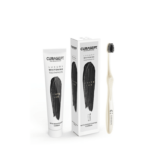 Curasept White Luxury Whitening Toothpaste *75ml (+Toothbrush)