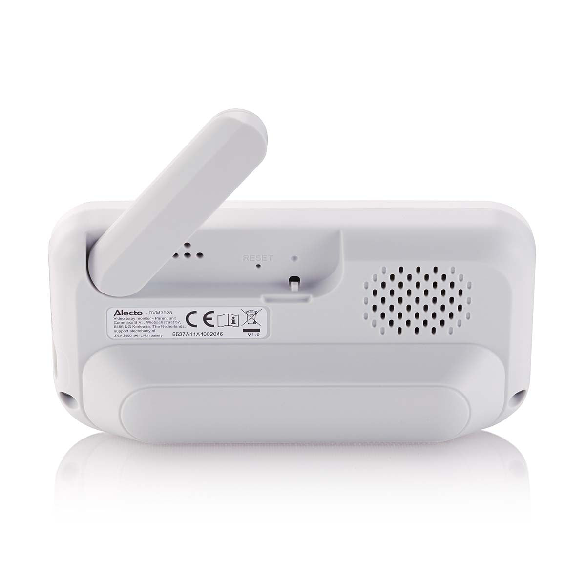 Alecto DVM2028 - Baby monitor with camera with 2.8" display - Night vision and temperature display - White/Grey