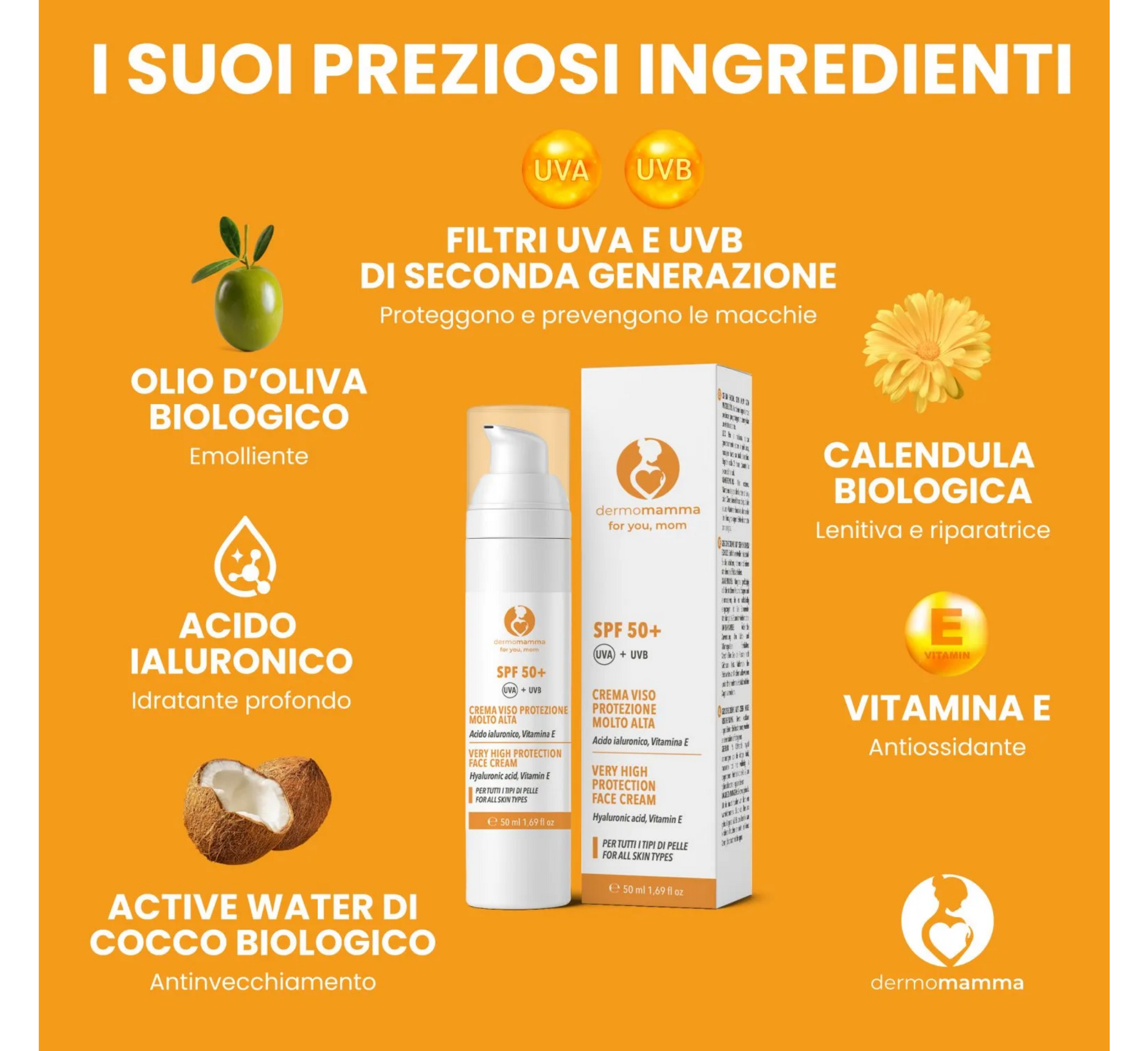 Dermomamma Very Hight Protection Face Cream Spf 50+ *50ml