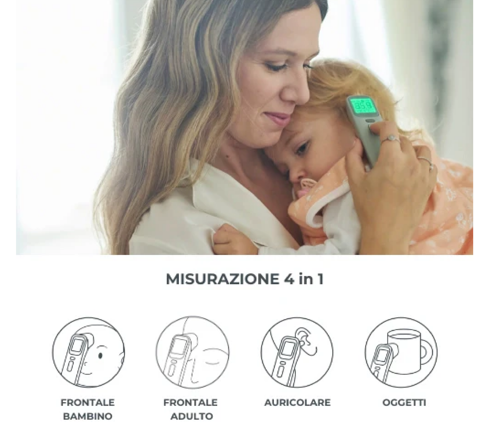 Termometër dixhital për ballë dhe vesh Nuvita